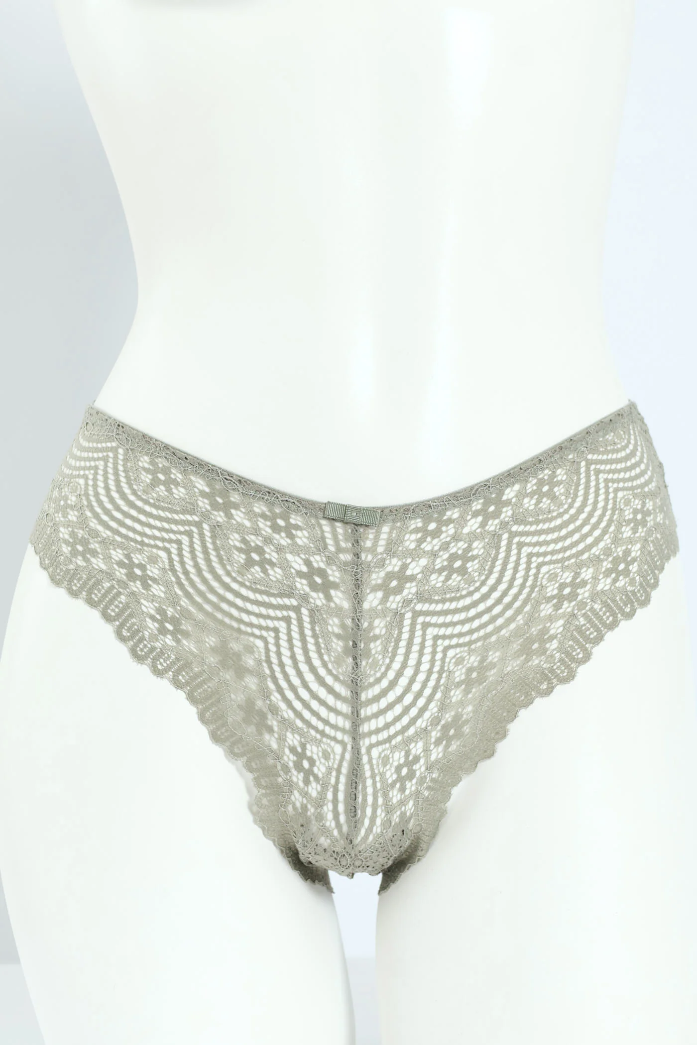3 Pack Lace Brazilian Panties - Sage/Stone/Rose - Image 4