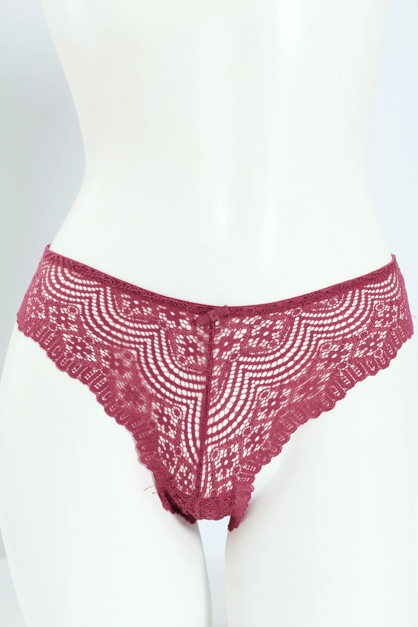 3 Pack Lace Brazilian Panties - Sage/Stone/Rose - Image 5