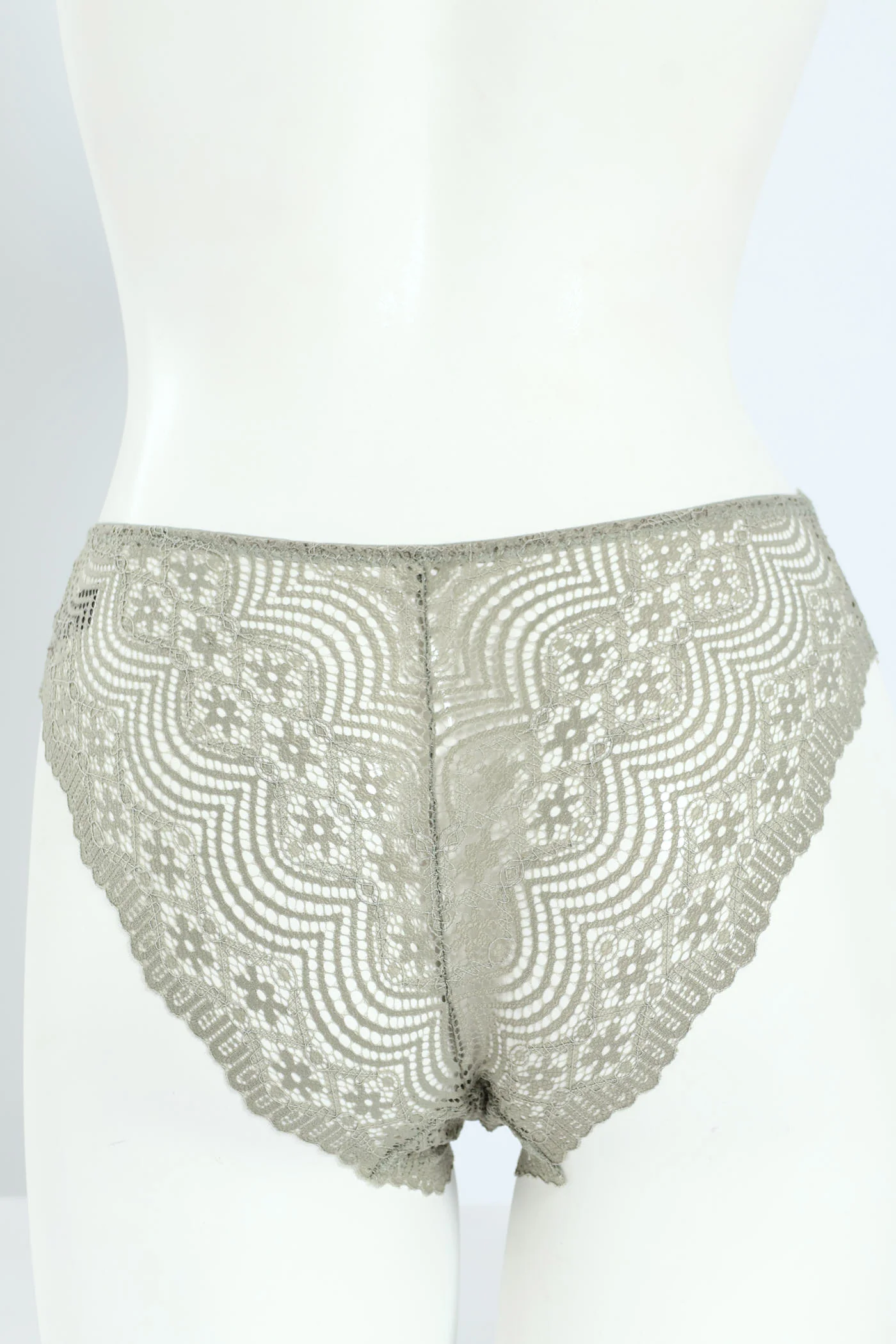 3 Pack Lace Brazilian Panties - Sage/Stone/Rose - Image 6