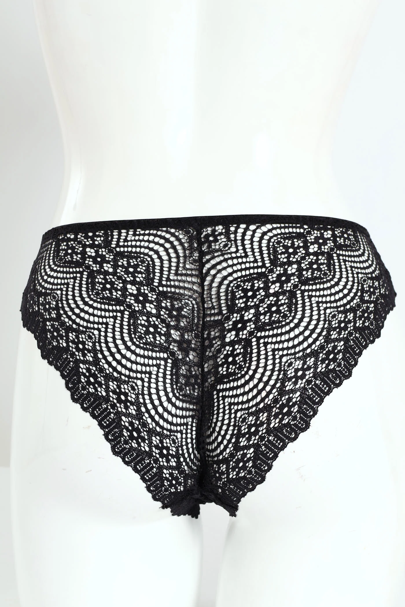 3 Pack Lace Brazilian Panties - Wine/Rose/Black - Image 3