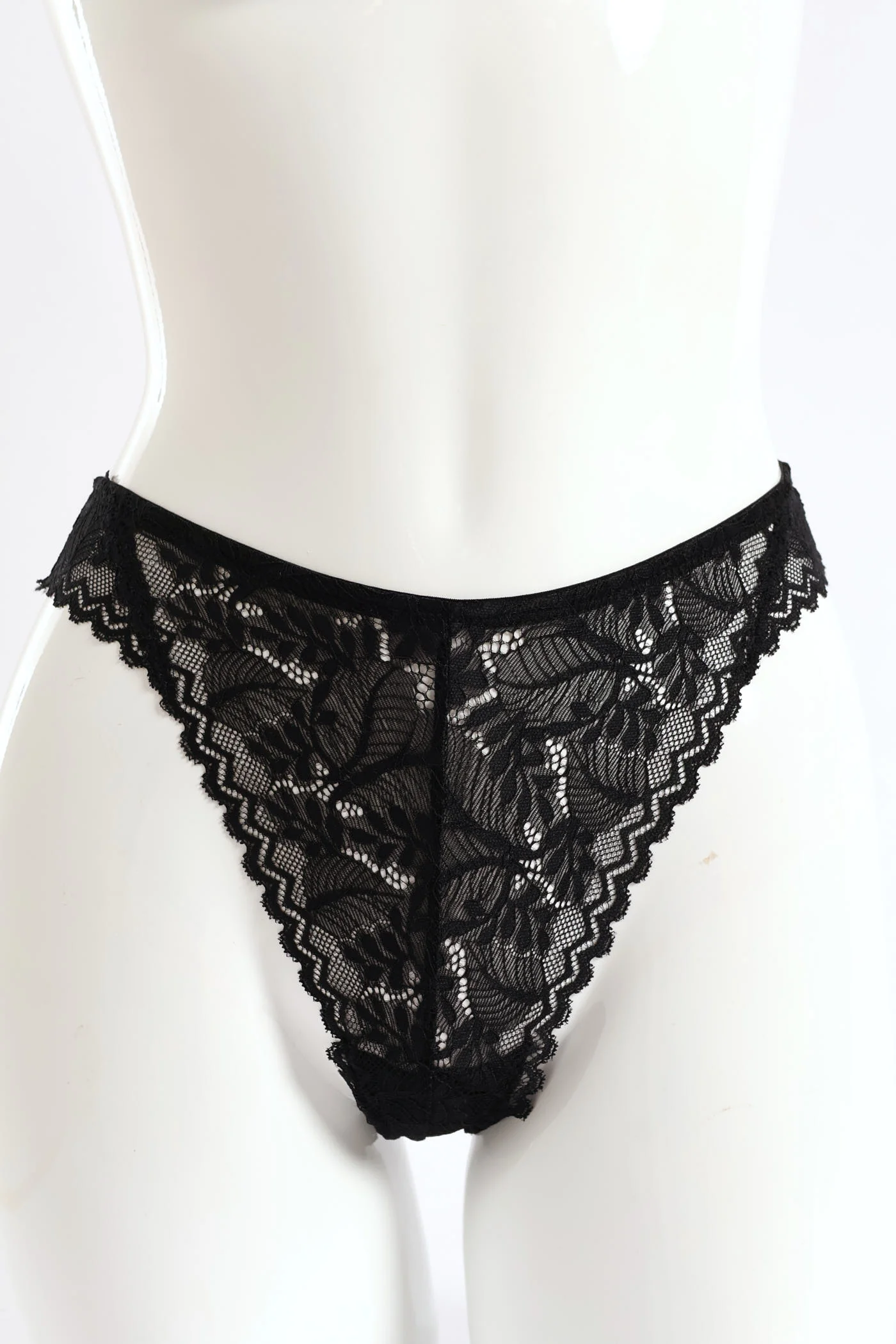 3 Pack Lace G-String - Ivory/Sage/Black - Image 2