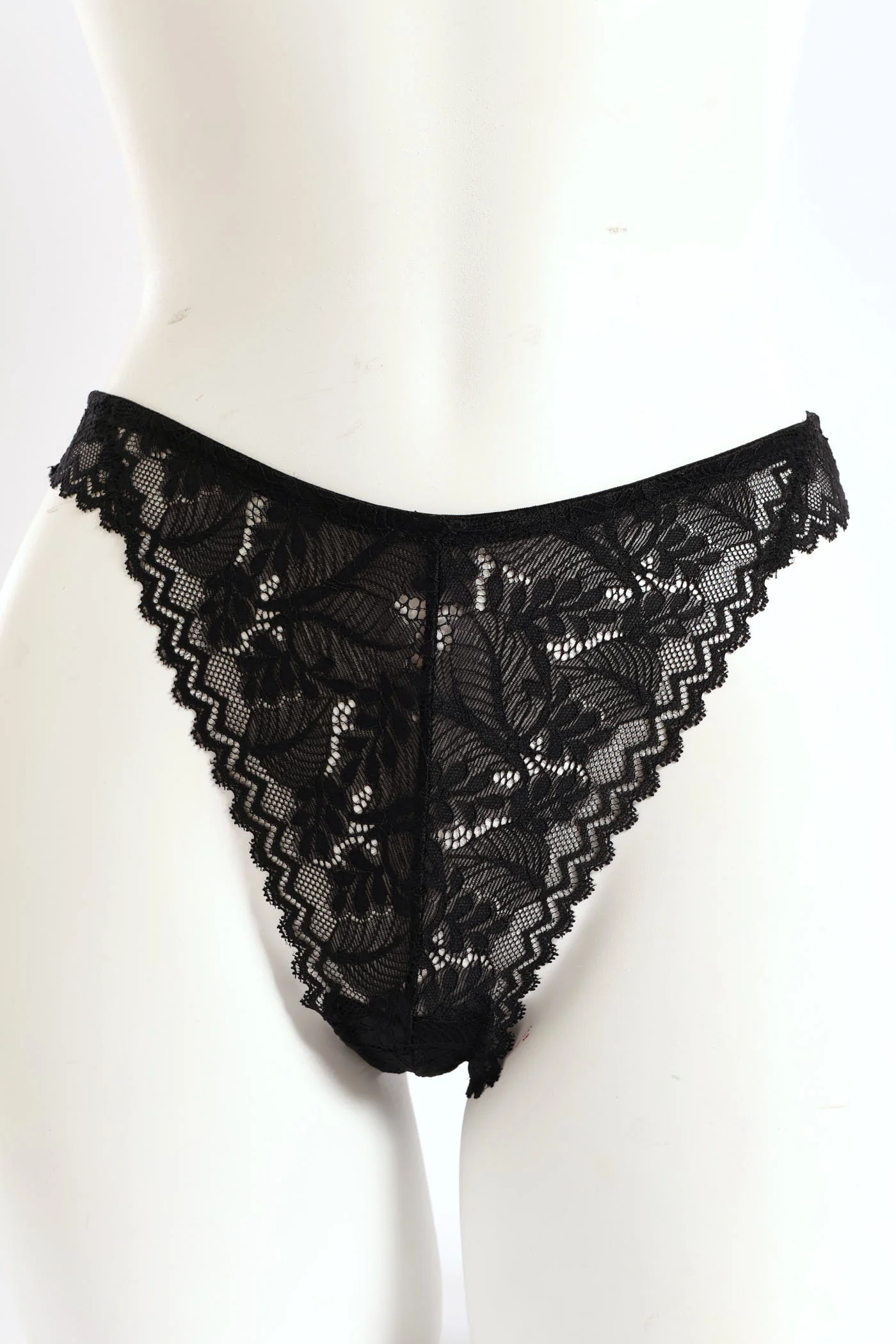 3 Pack Lace G-String Panties - Green/Pink/Black - Image 2