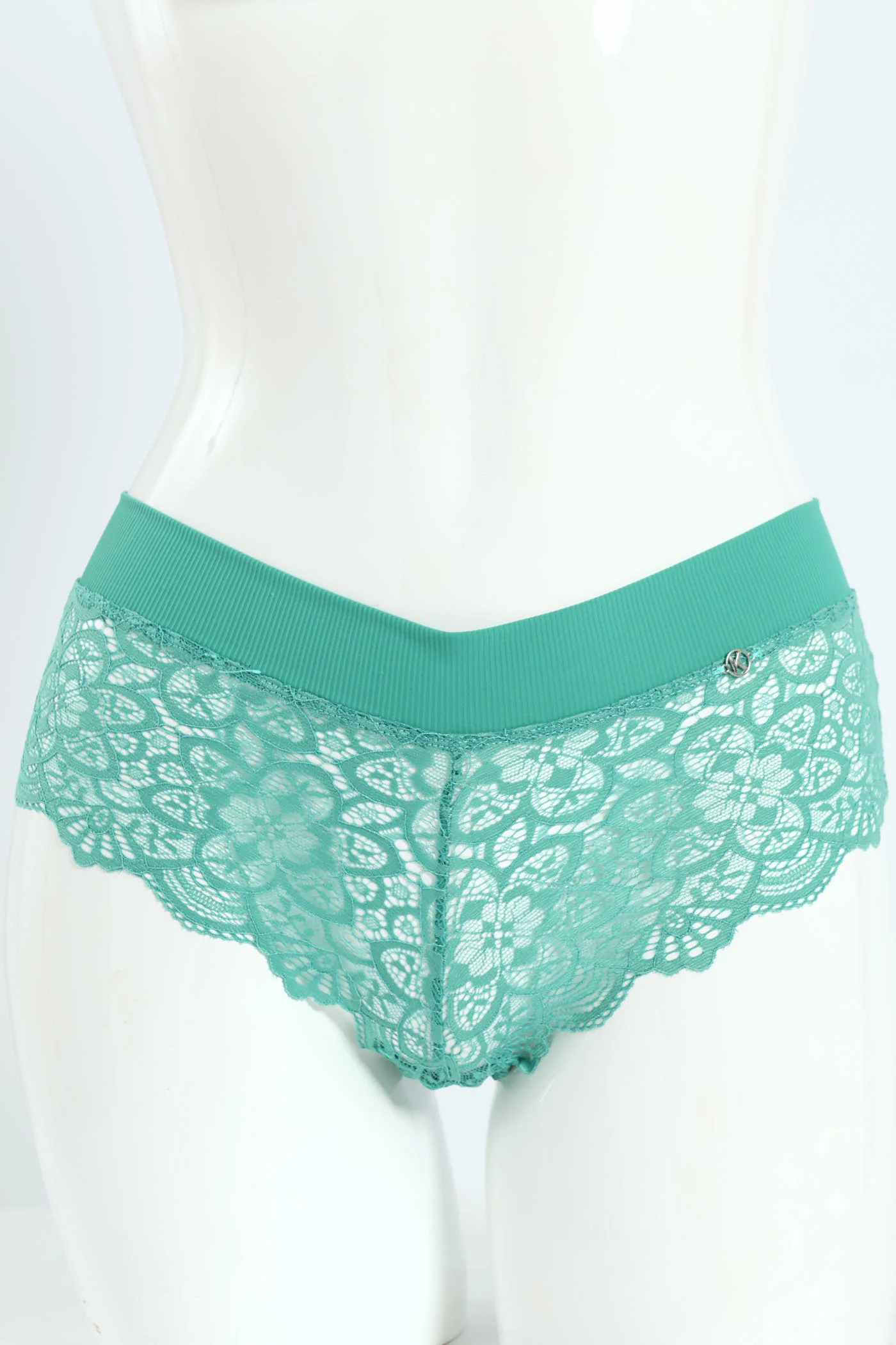 3 Pack Lace Midi Boyleg Panties - Harbour Green/Mocha Melange/Jade - Image 3