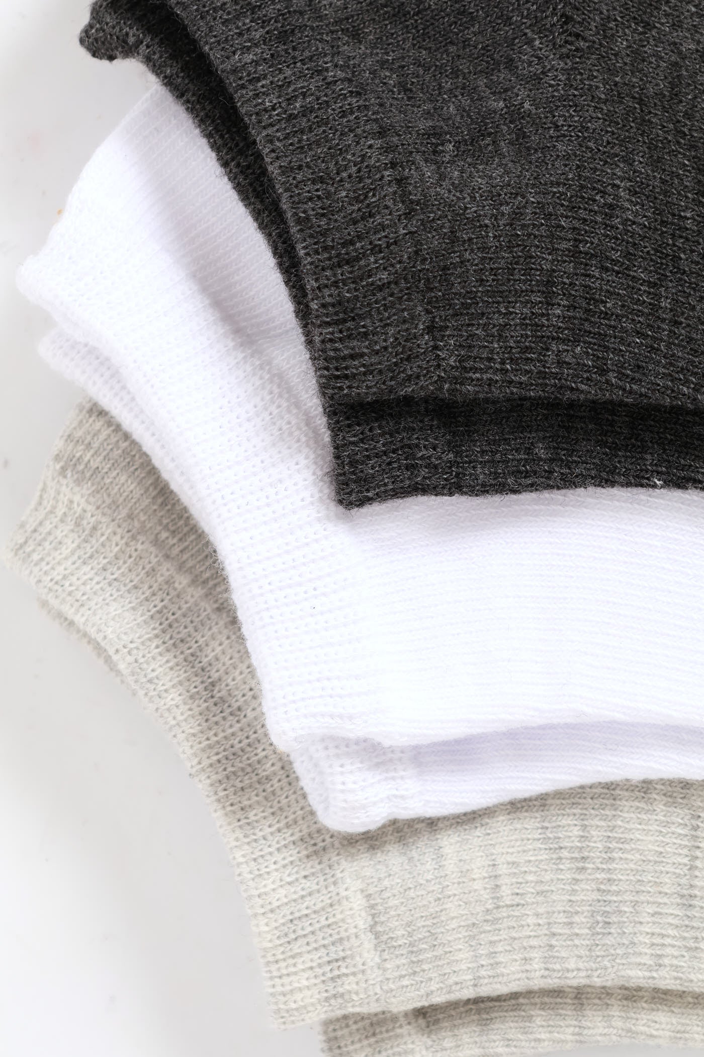 3 Pack Low Cut Socks - White/Grey/Charcoal - Image 3