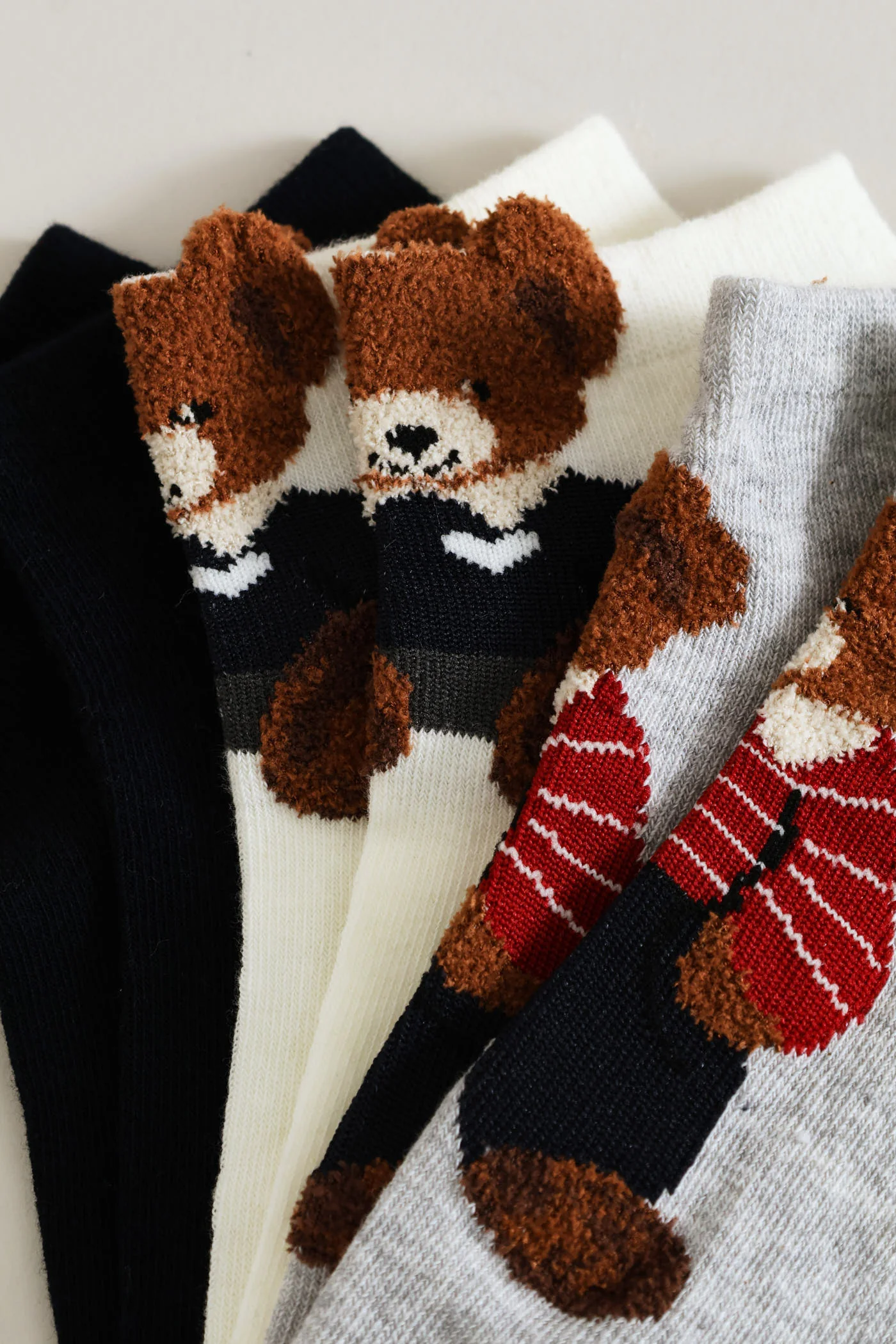3 Pack Low Cut Teddy Fashion Socks - Multi - Image 2