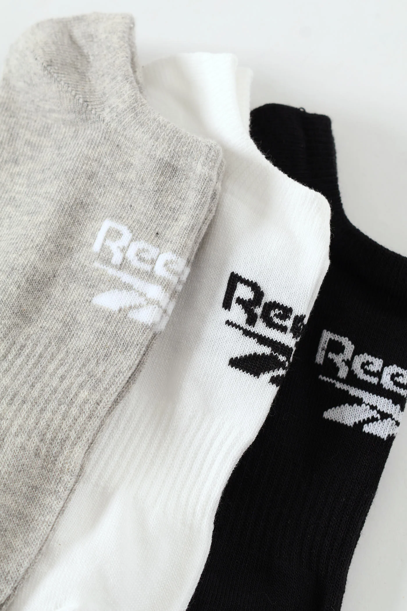 3 Pack Lowcut Socks - White/Black/Grey - Image 2