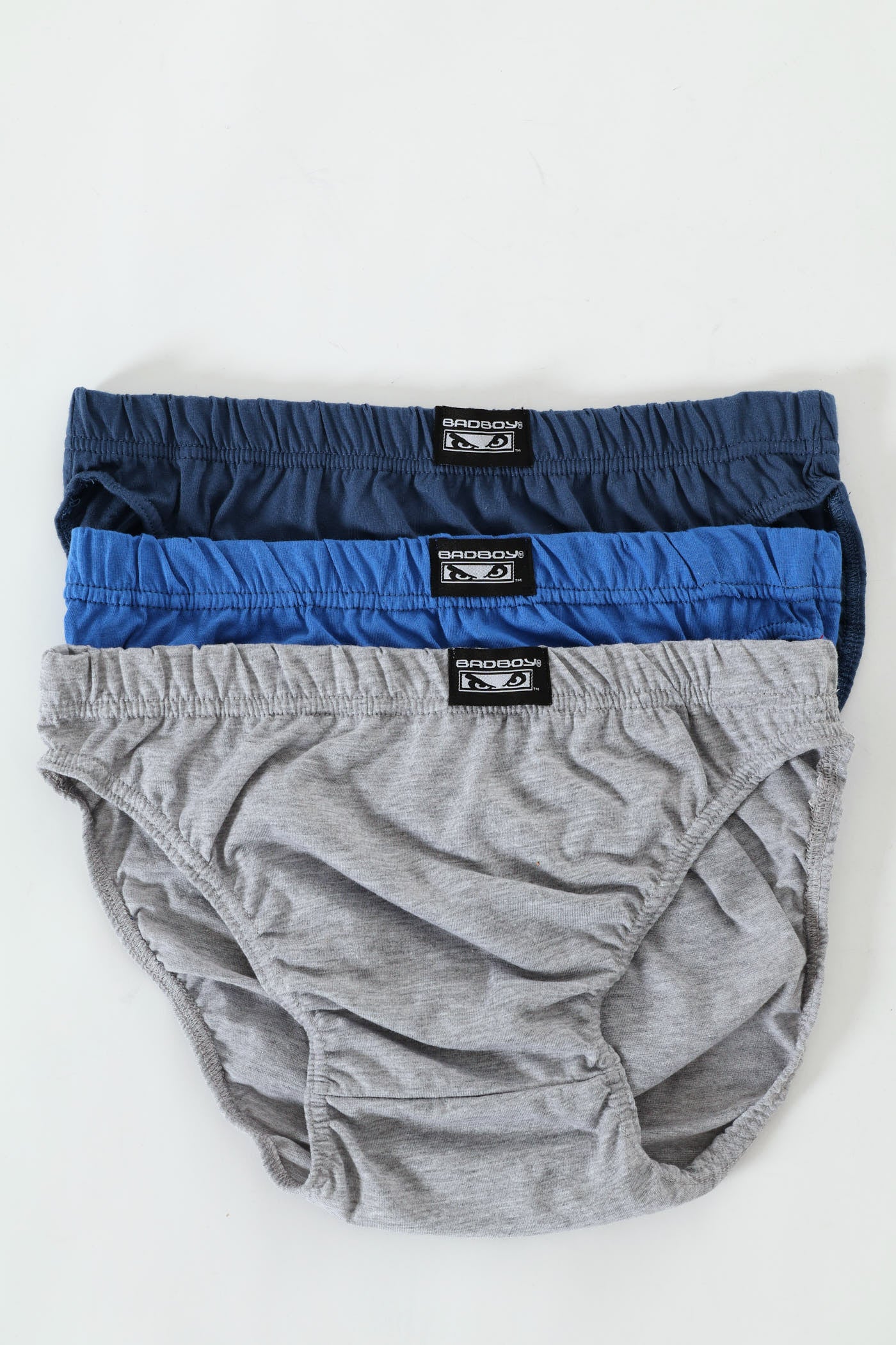 3 Pack Mini Briefs - Grey Melange/Blue/Petrol