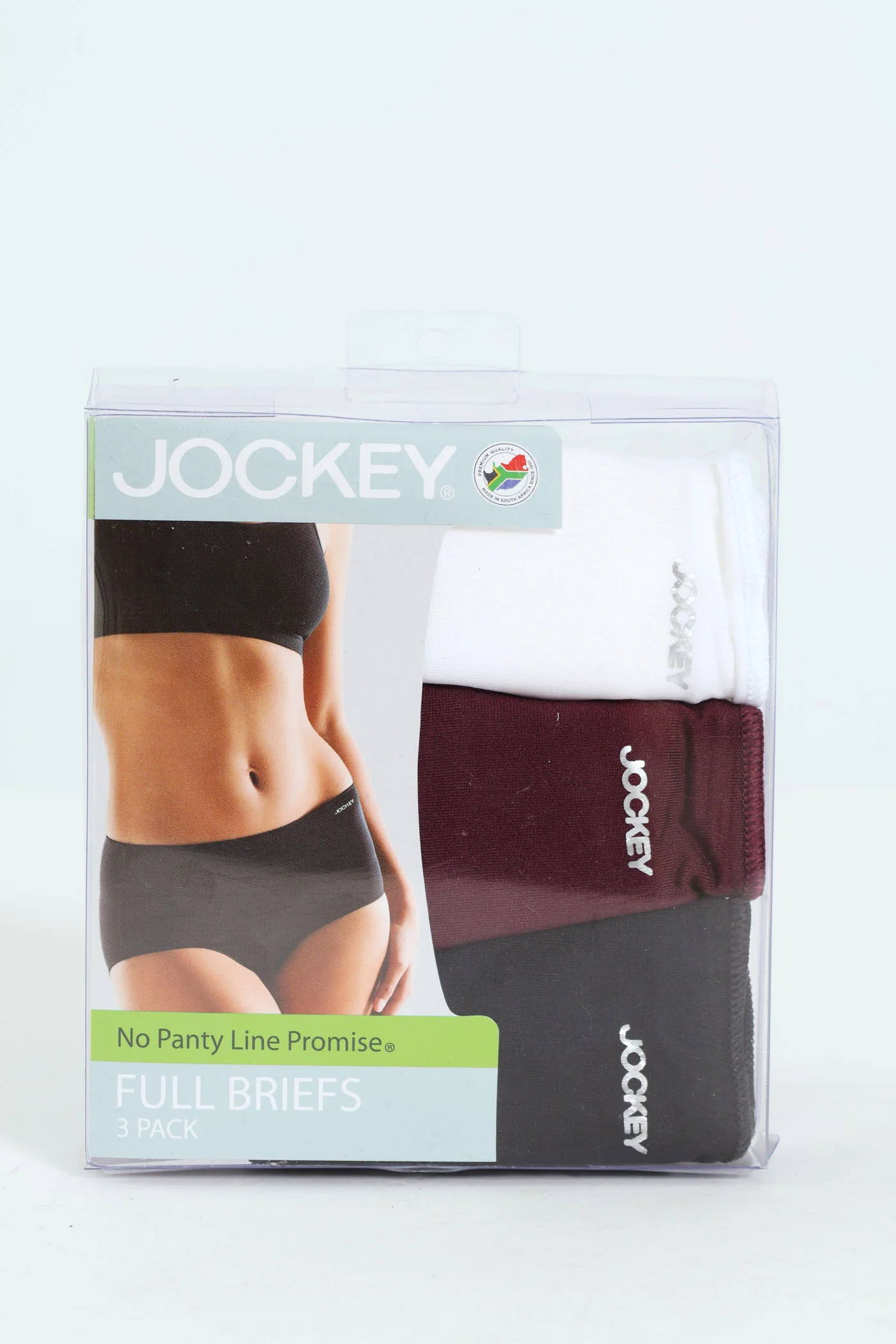 3 Pack Plain Brief Panties - White/Cherry/Black - Image 3