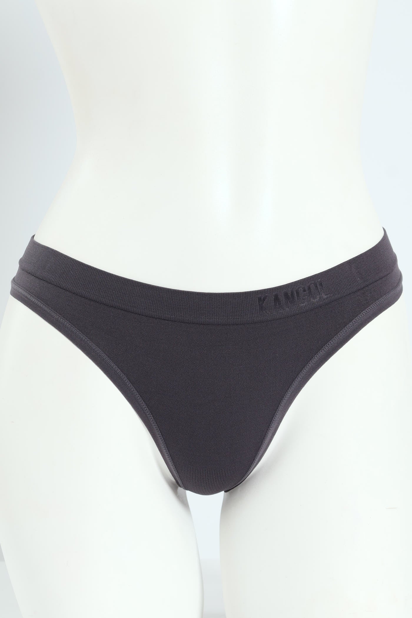 3 Pack Plain Seamless Thong - Jade/Nude/Charcoal - Image 4