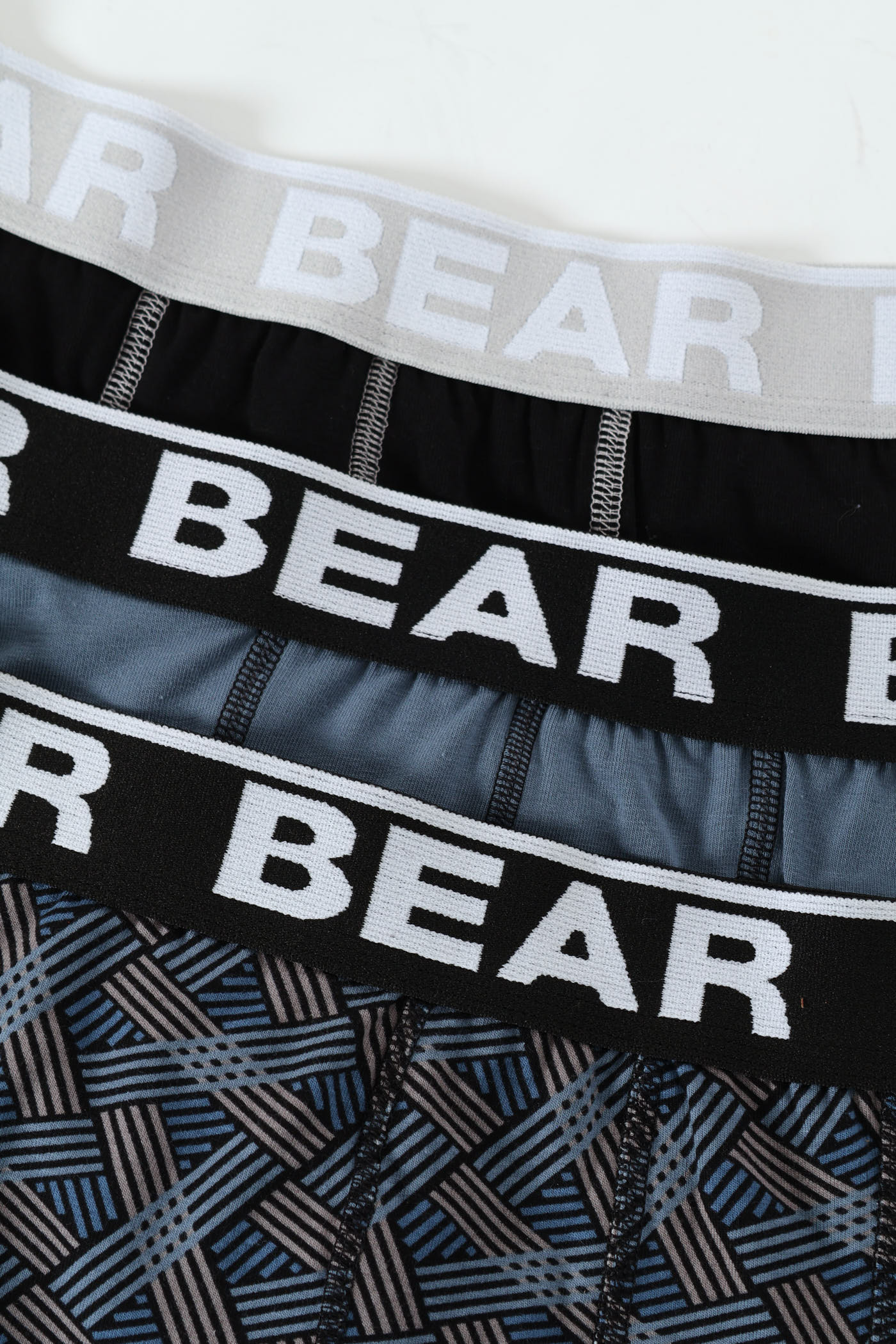3 Pack Print Bodyshorts - Black/Blue - Image 2