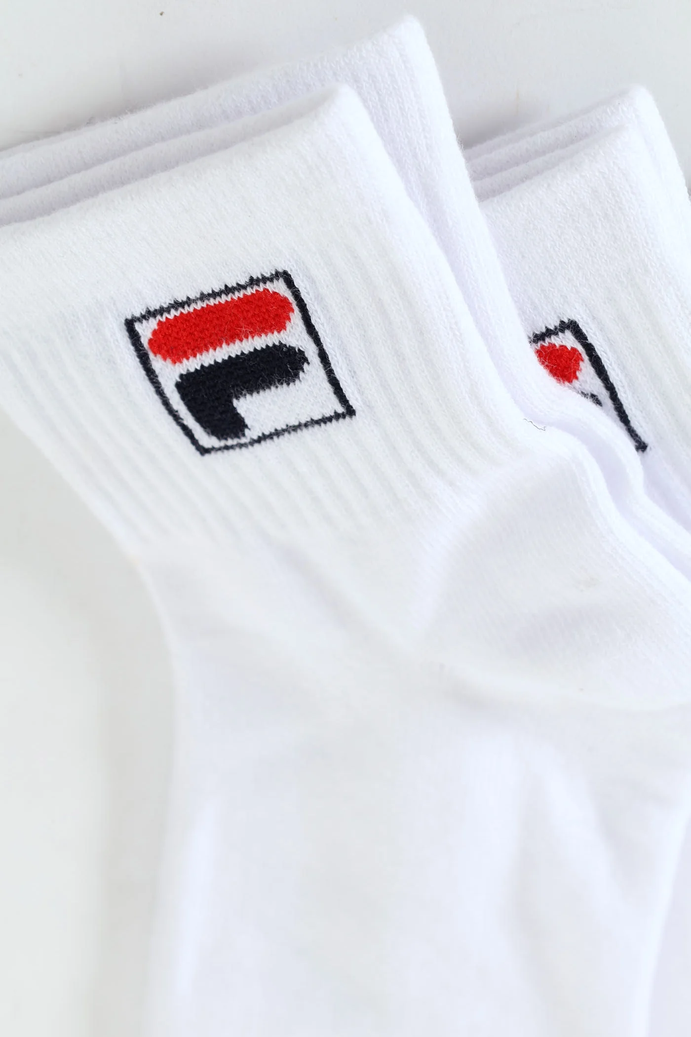 3 Pack Ridge Crew Trainer  Socks - White - Image 2