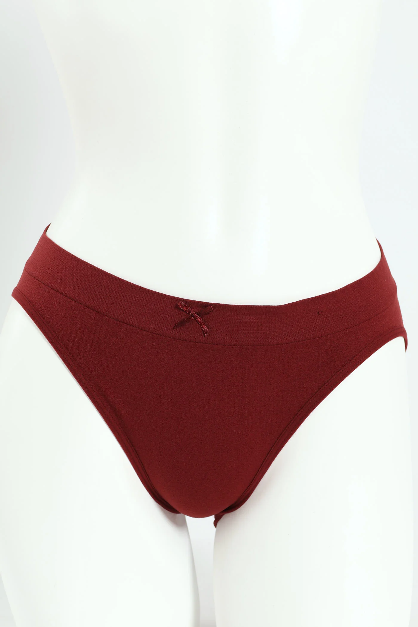 3 Pack Seamless Bikini Panties - Port/Rose/Black - Image 4