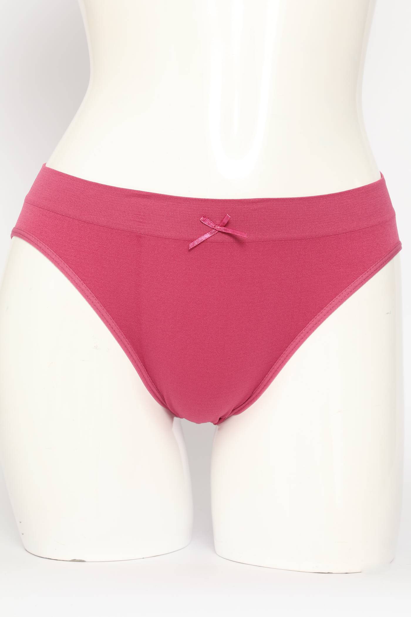 3 Pack Seamless Bikini Panties - Violet/Pink/Cream - Image 3