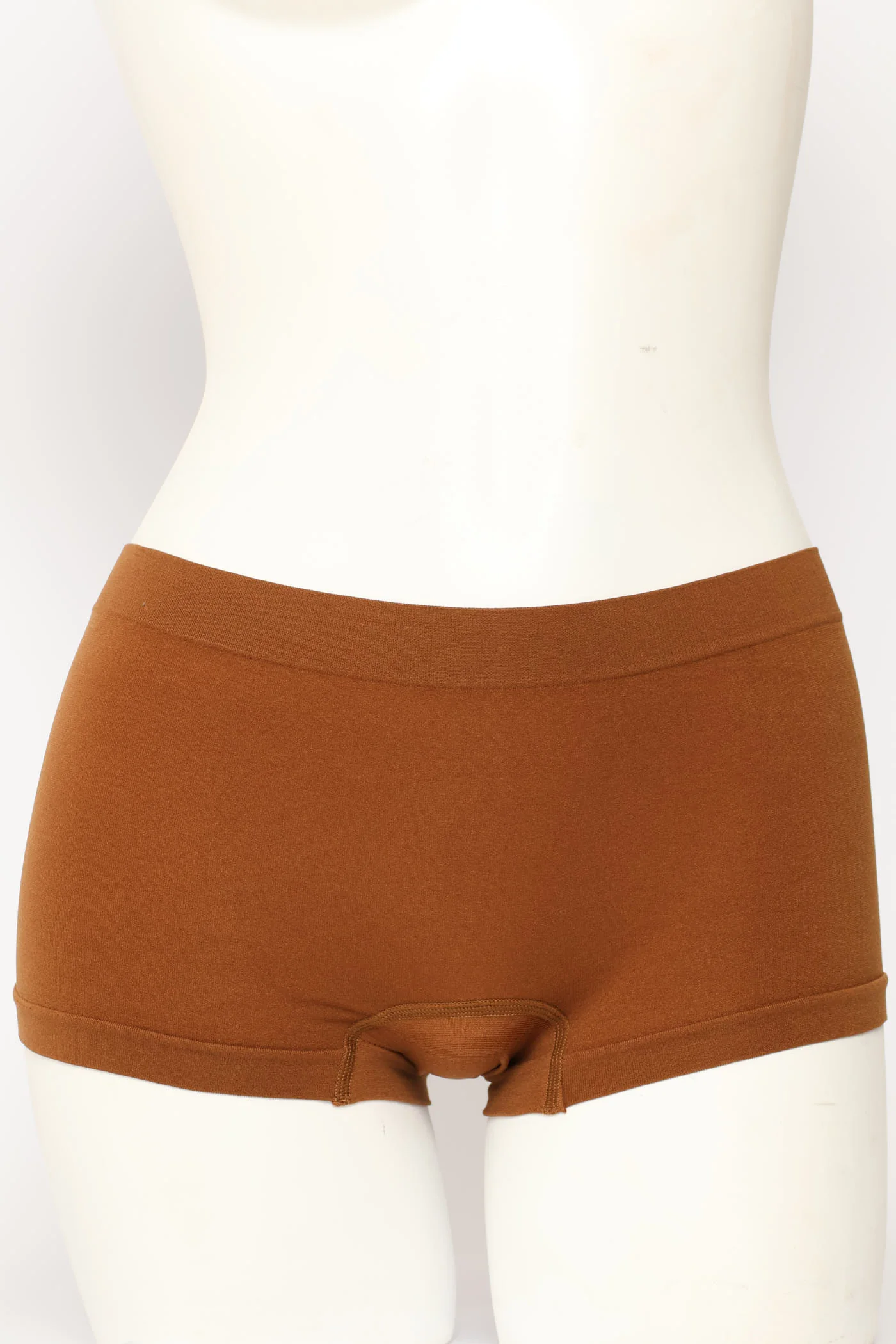 3 Pack Seamless Boyleg Panties - Beige/Brown/Black - Image 2
