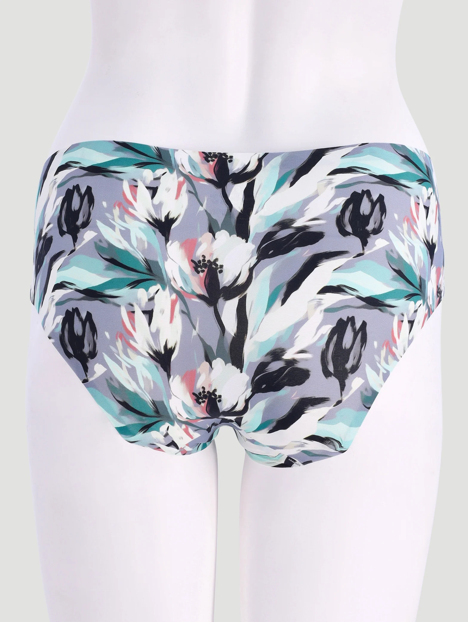 3 Pack Seamless Boyleg Panties - Floral/Rose/Black - Image 3