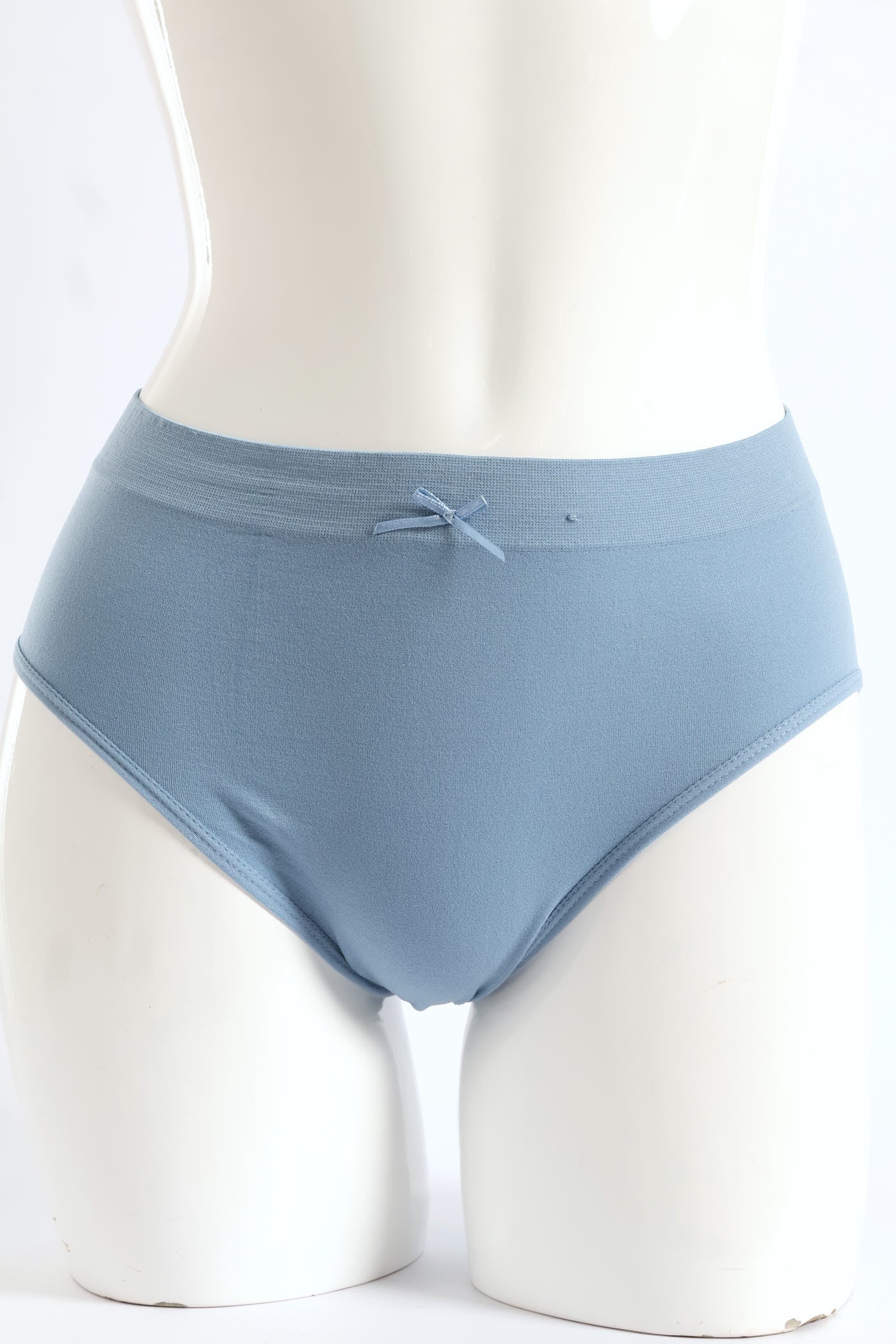 3 Pack Seamless Hi-Cut Panties - Blue/Navy/Charcoal - Image 4