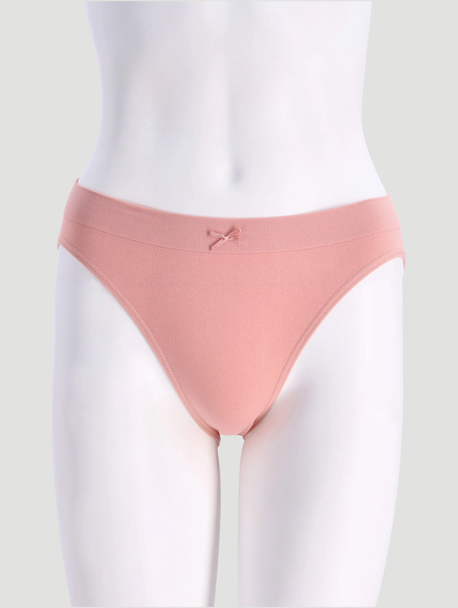 3 Pack Seamless Hi-Cut Panties - Sea/Tan/Tofu - Image 2