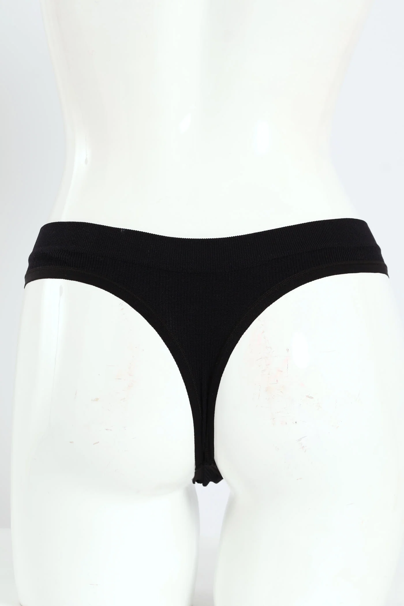 3 Pack Seamless Thong Panties - Blue/Raspberry/Black - Image 5