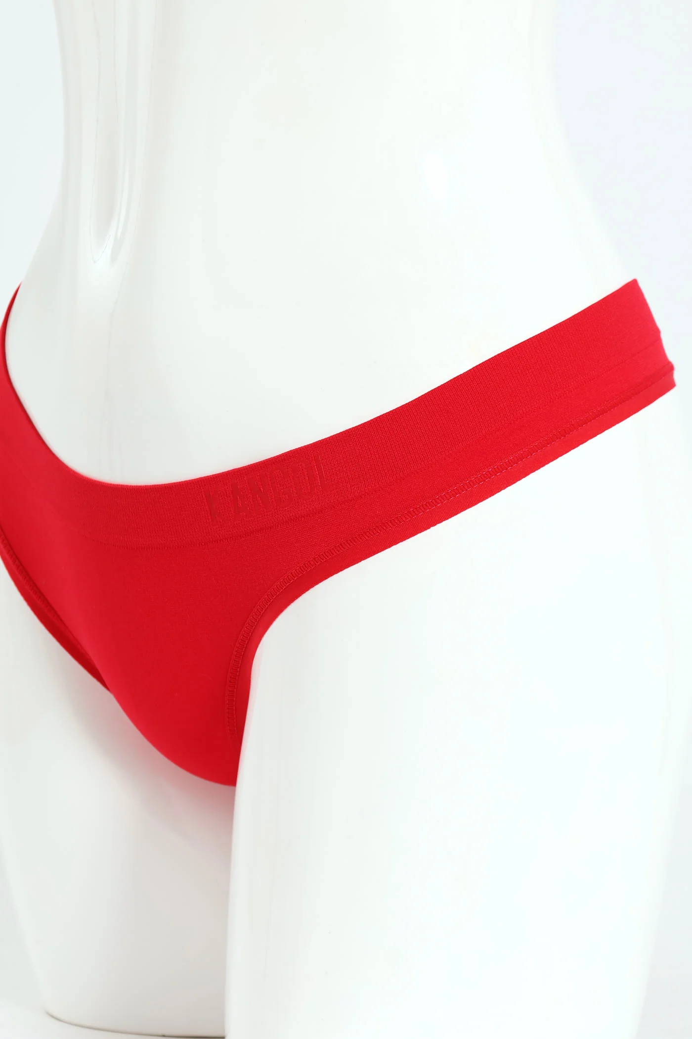 3 Pack Seamless Thong - Red/Mocha/Silver Ice - Image 4