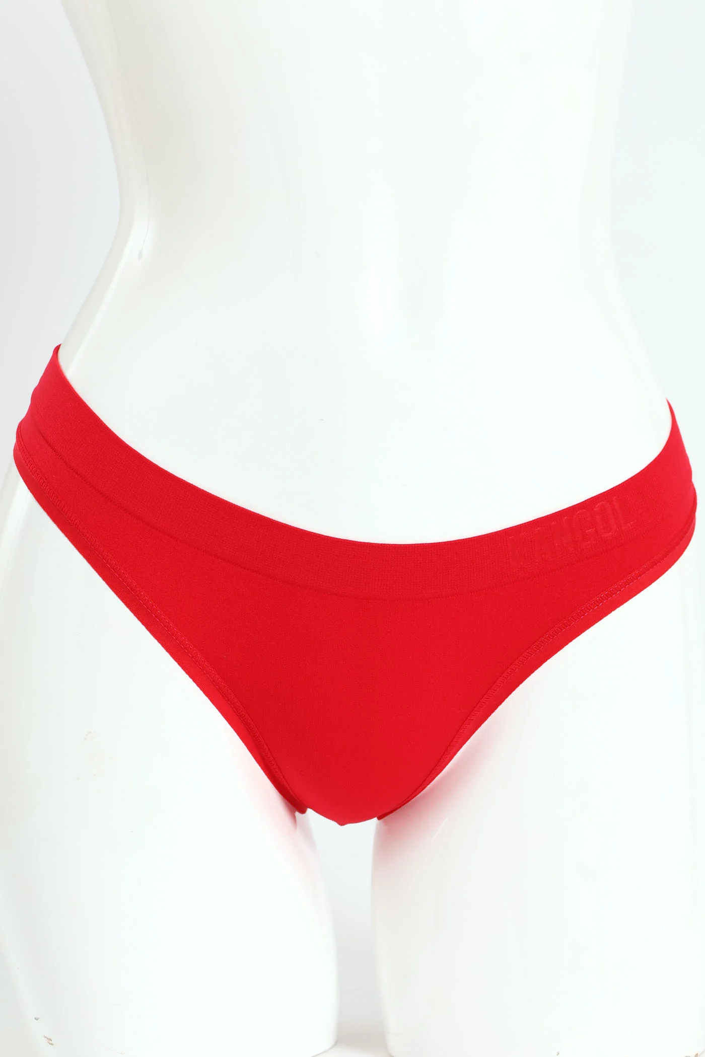 3 Pack Seamless Thong - Red/Mocha/Silver Ice - Image 5