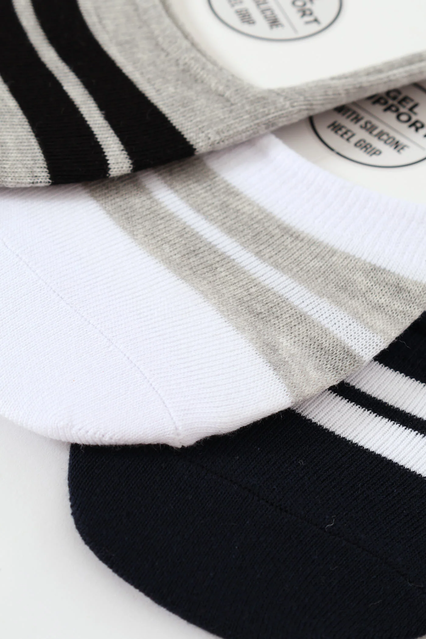 3 Pack Secret Socks - Navy/Grey/White - Image 2