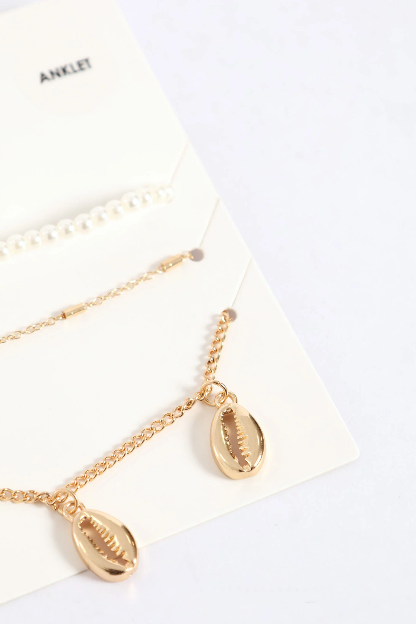3 Pack Shell Anklet - Gold - Image 2