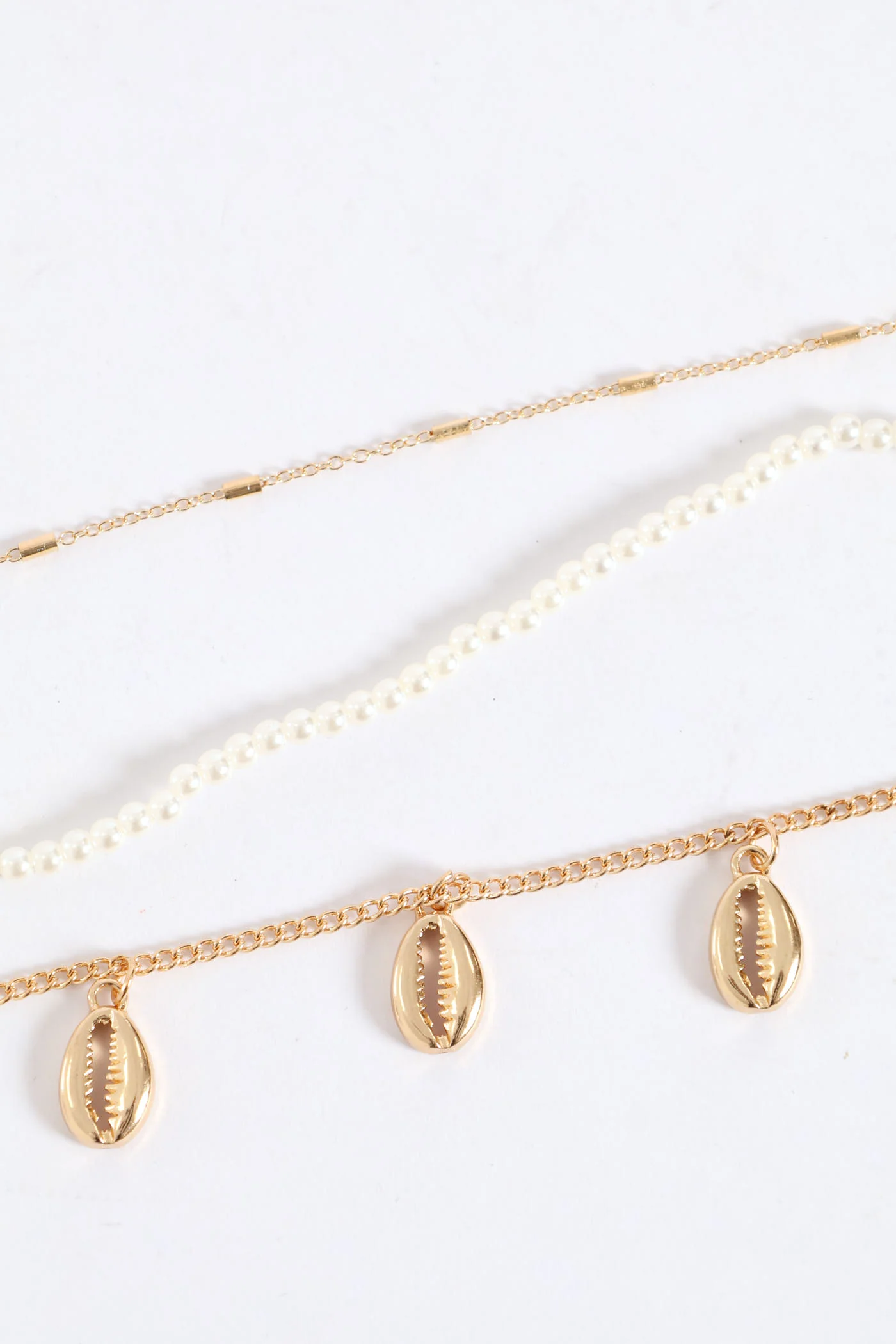 3 Pack Shell Anklet - Gold - Image 3