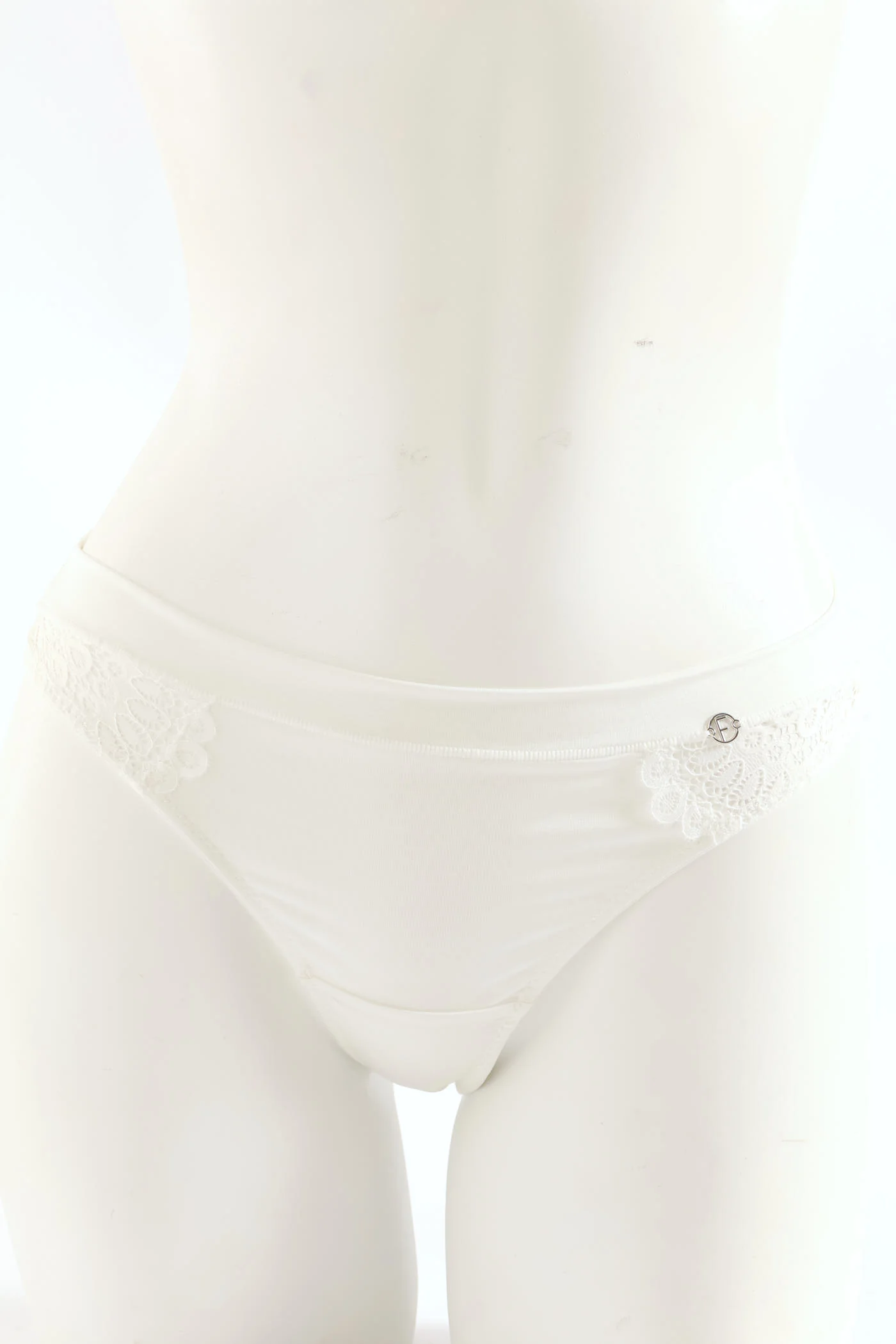 3 Pack Shiny Microfibre & Galloon Lace Thong - Chai/Black/Milk - Image 4