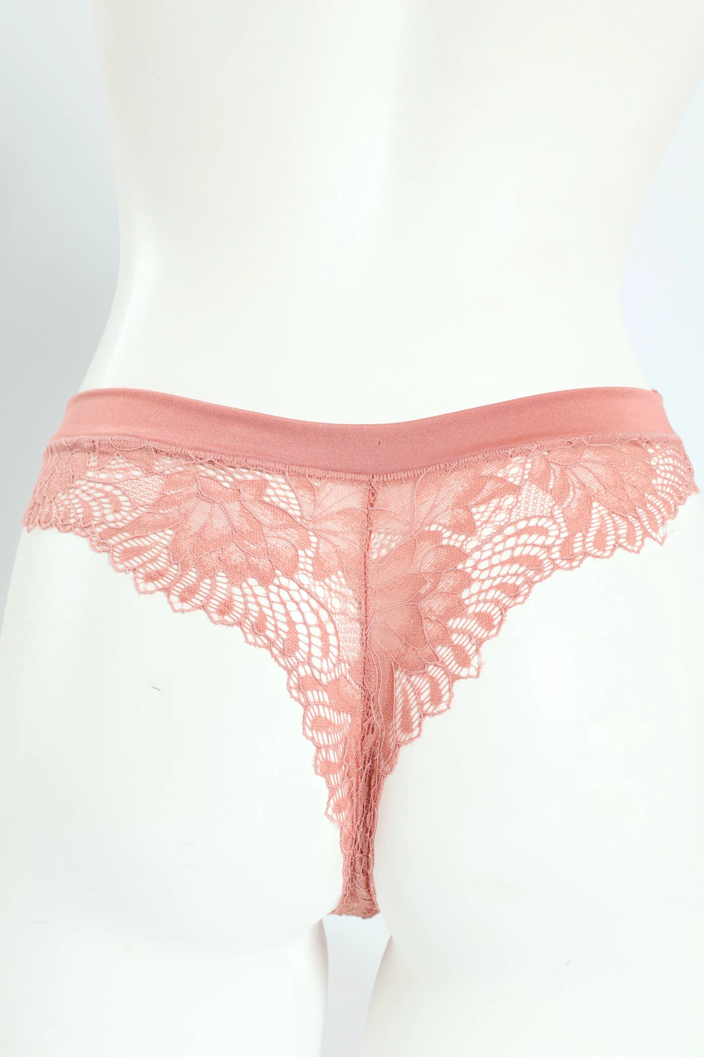 3 Pack Shiny Thong Panties - Seashell/Coffee/Amber - Image 2