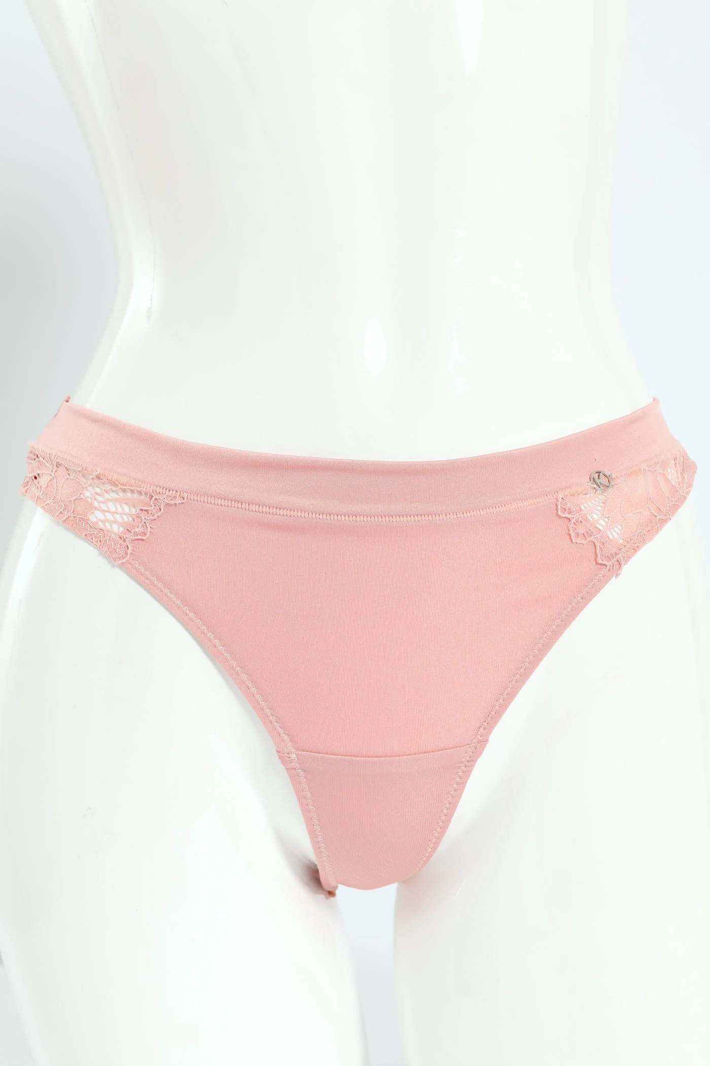 3 Pack Shiny Thong Panties - Seashell/Coffee/Amber - Image 6