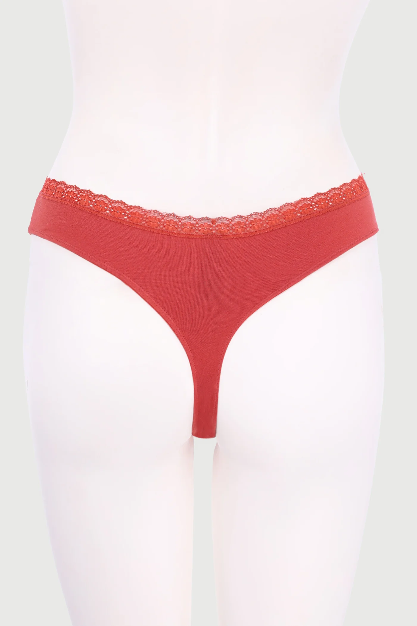 3 Pack Thong Panties - Cinnebar/Oatmeal Melange/Folkstone - Image 3