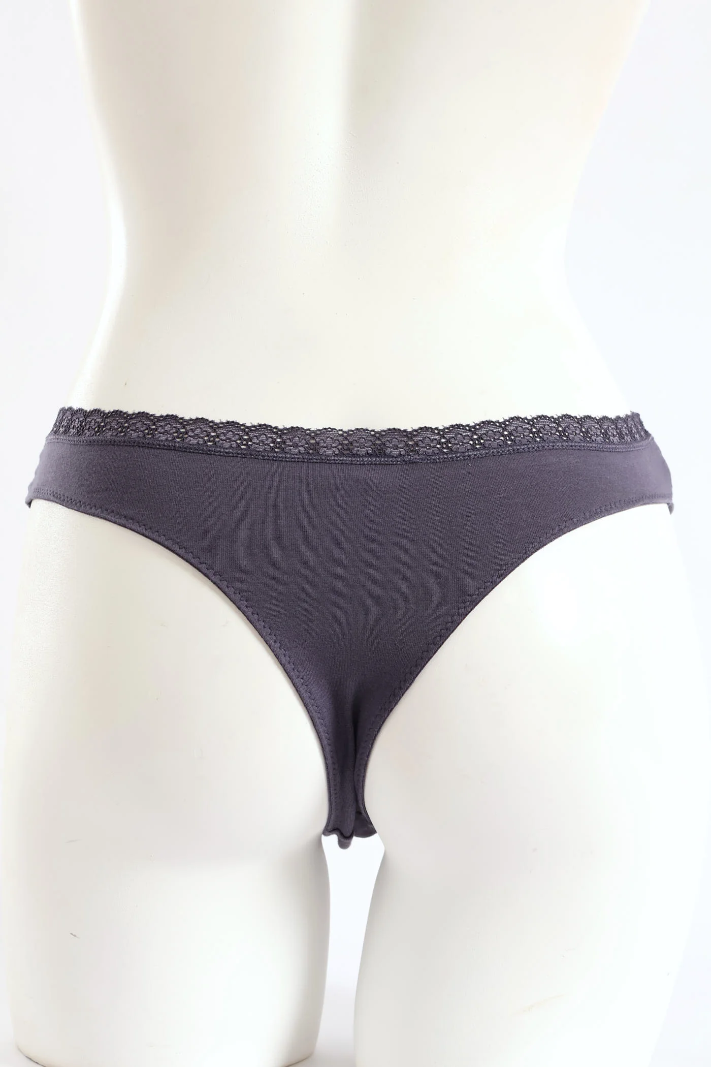3 Pack Thong Panties - Cinnebar/Oatmeal Melange/Folkstone - Image 7
