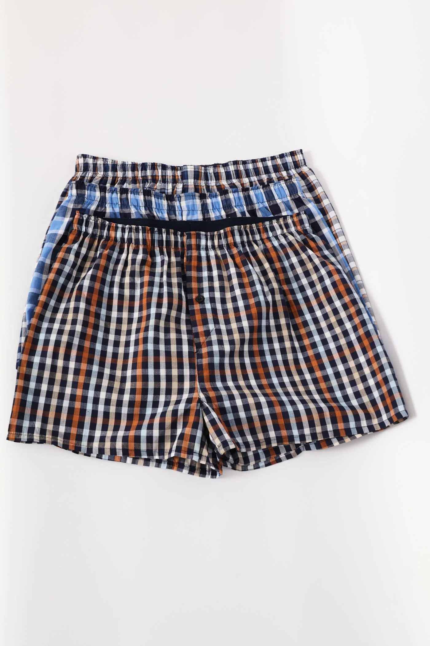 3 Pack Value Boxers - Rust/Blue - Image 3