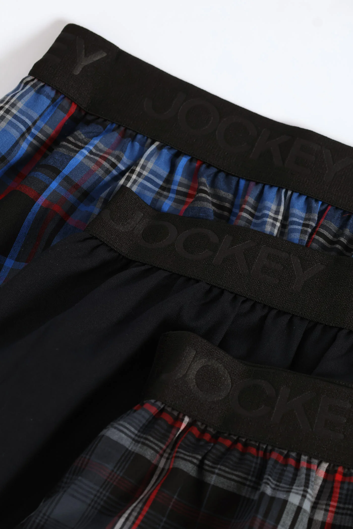 3 Pack Woven Boxers - Blue/Grey - Image 4