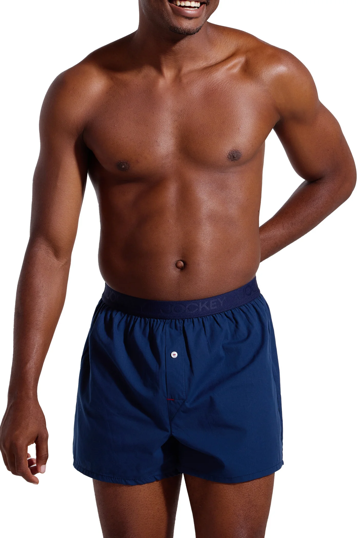3 Pack Woven Boxers - Blue/Red/Black - Image 2