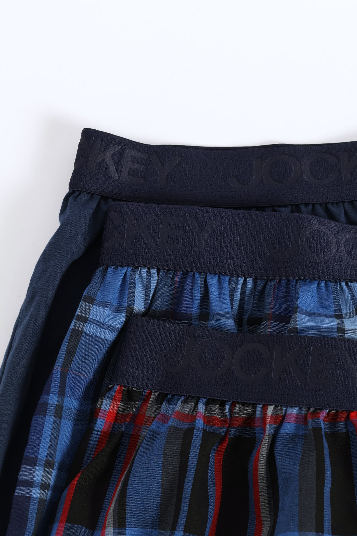 3 Pack Woven Boxers - Blue/Red/Black - Image 5