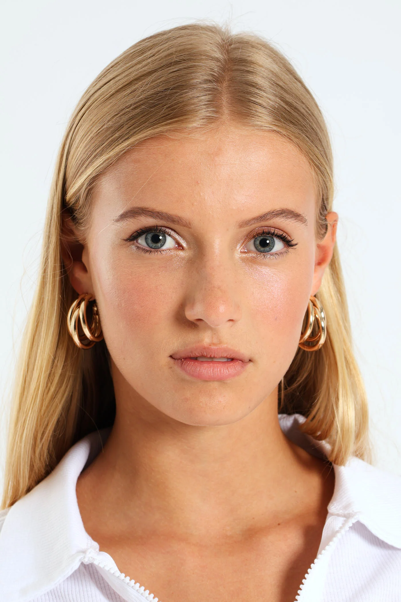 3 Strand Hoop Earrings - Gold - Image 3