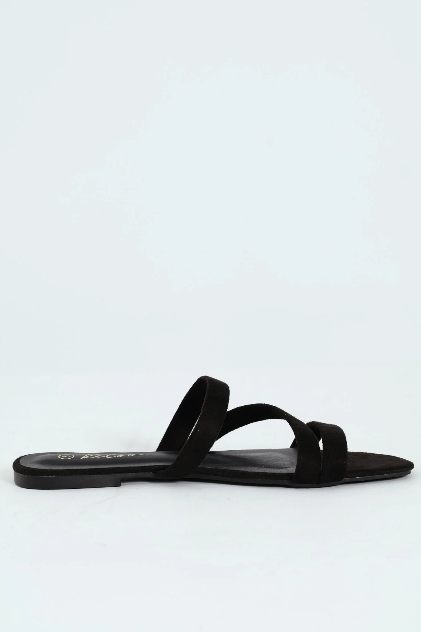 3 Strap Basic Mule Sandal - Black - Image 3