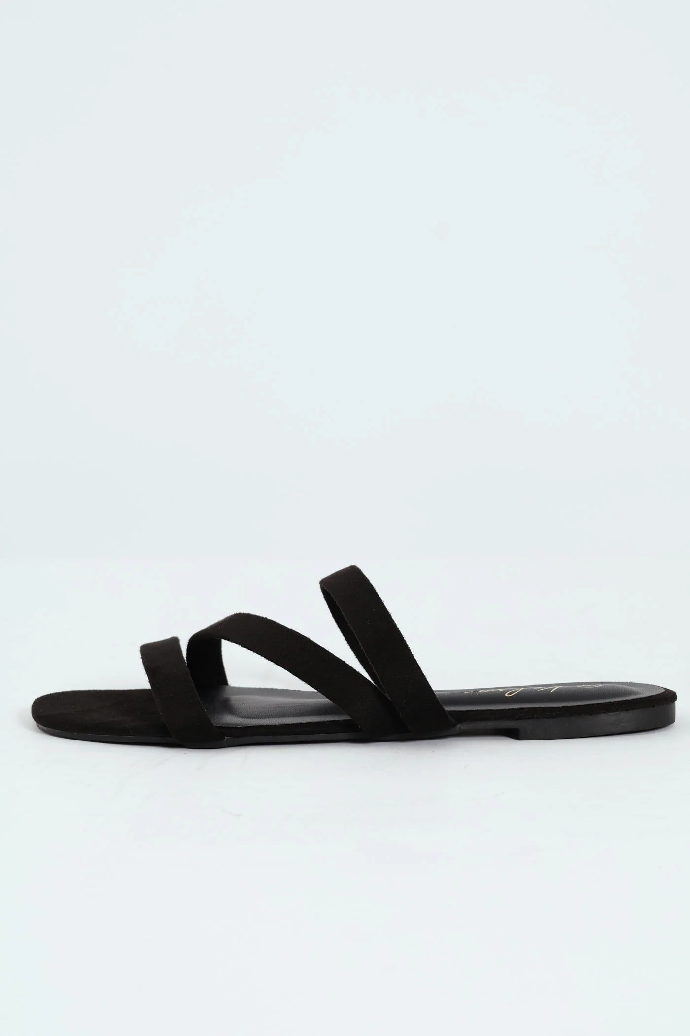 3 Strap Basic Mule Sandal - Black - Image 4