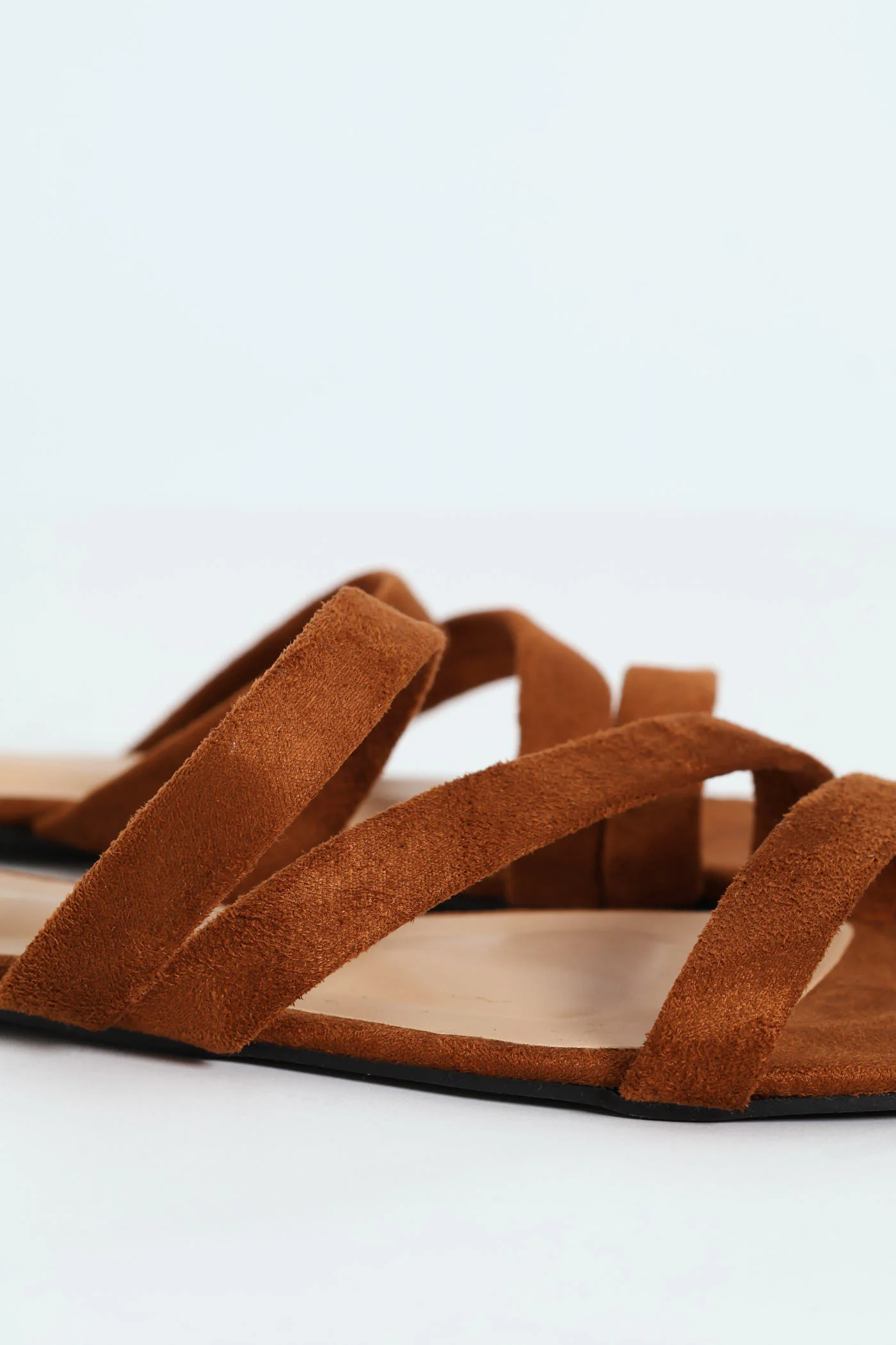 3 Strap Basic Mule Sandal - Chocolate - Image 2