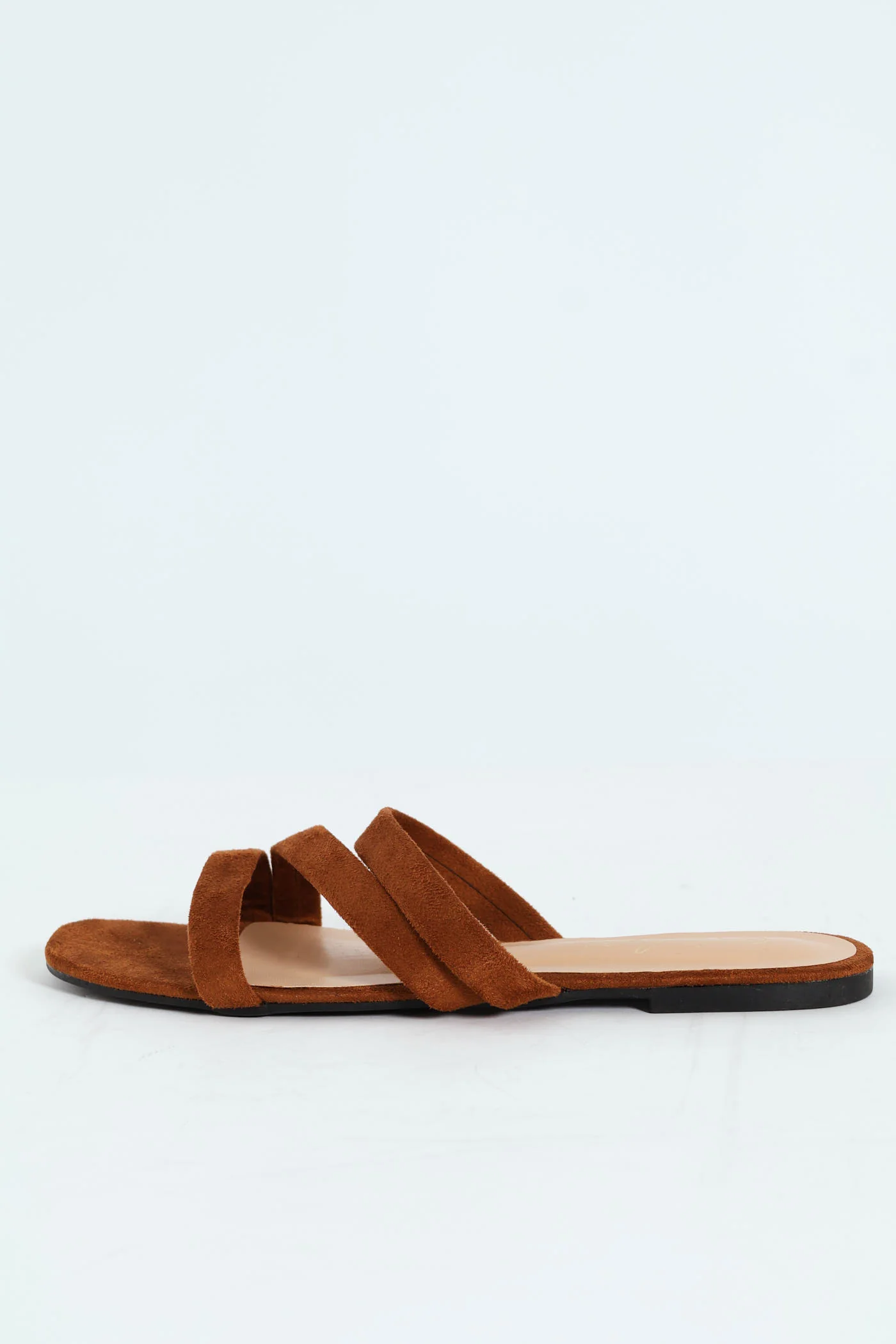 3 Strap Basic Mule Sandal - Chocolate - Image 4