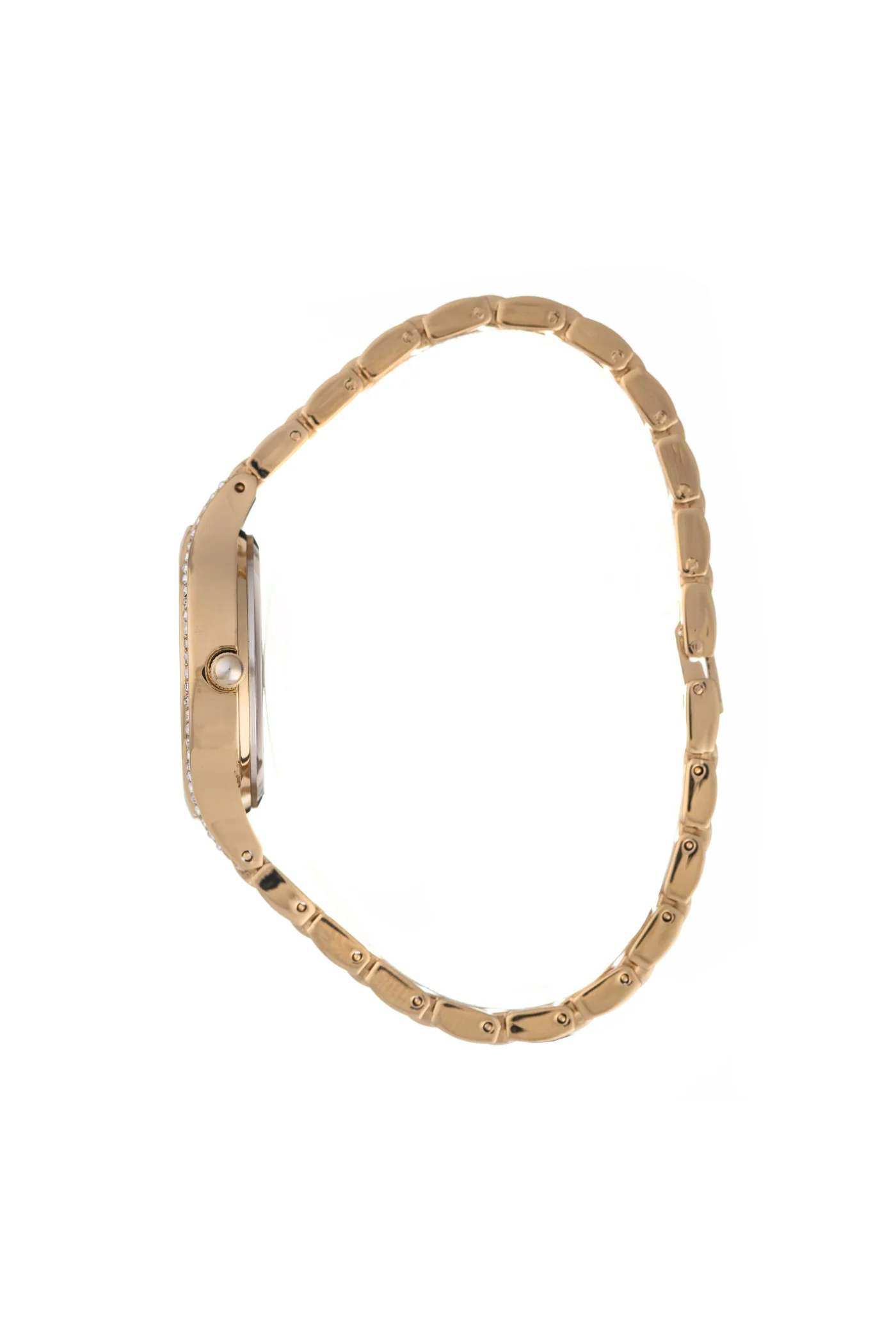 30Mm Gold Alloy Case & Bracelet With Stone Detail Watch - Gold - Image 2