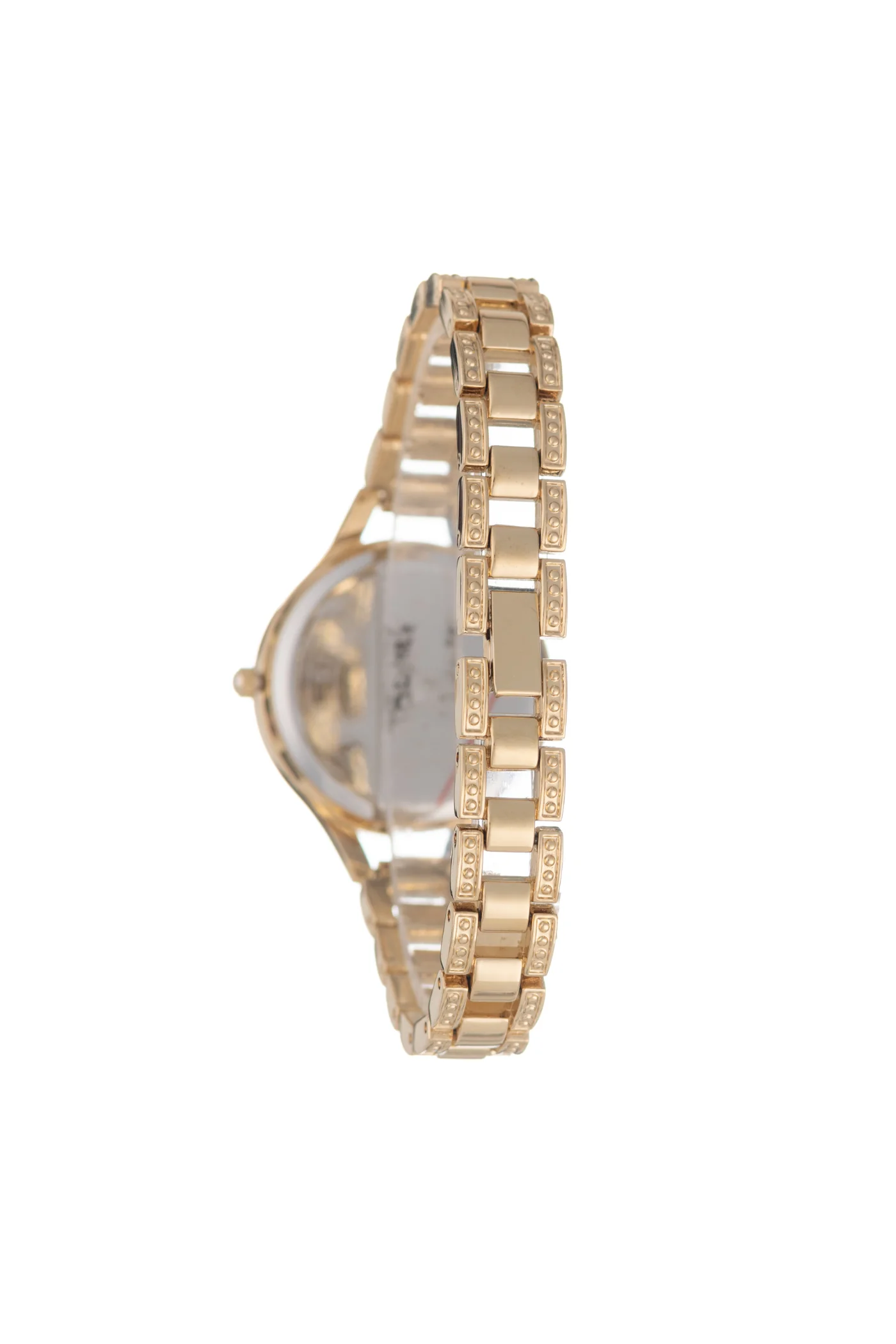 30Mm Gold Alloy Case & Bracelet With Stone Detail Watch - Gold - Image 3