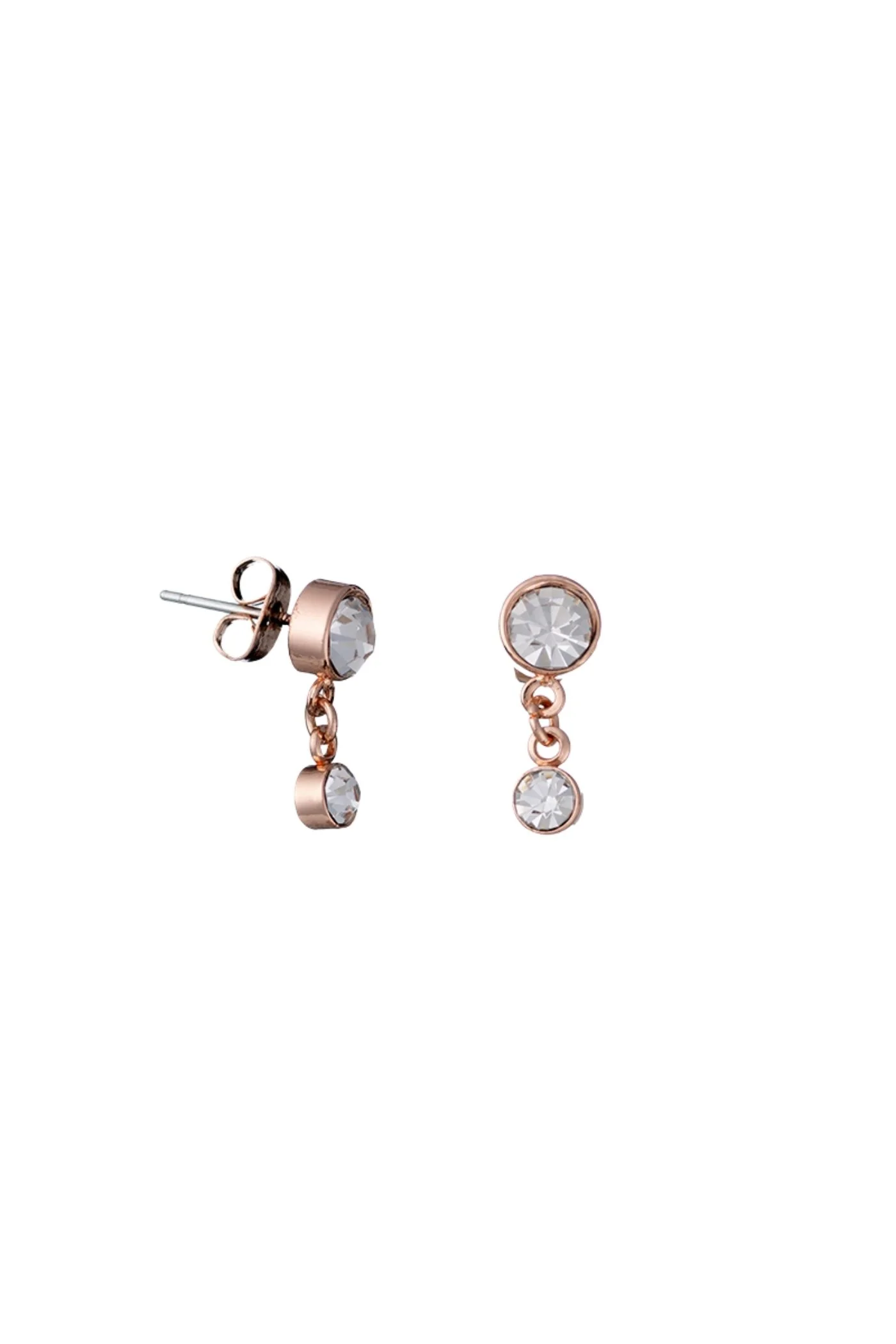 36mm Rose Gold Case & Black Stone Dial Watch With Chainstone Bracelet - Rose Gold - Image 2