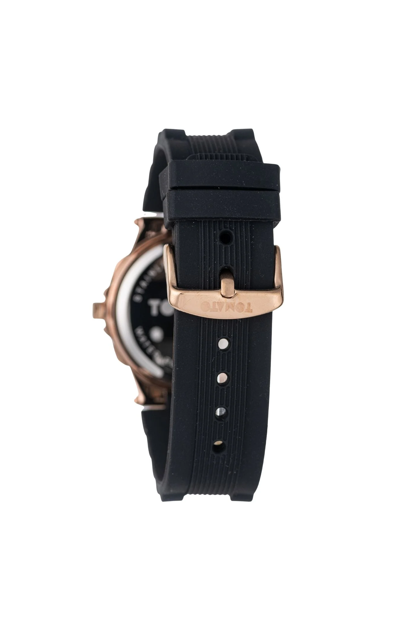 36mm Stone Rose Gold Case & Black Dial With Black Strap - Rose Gold - Image 2