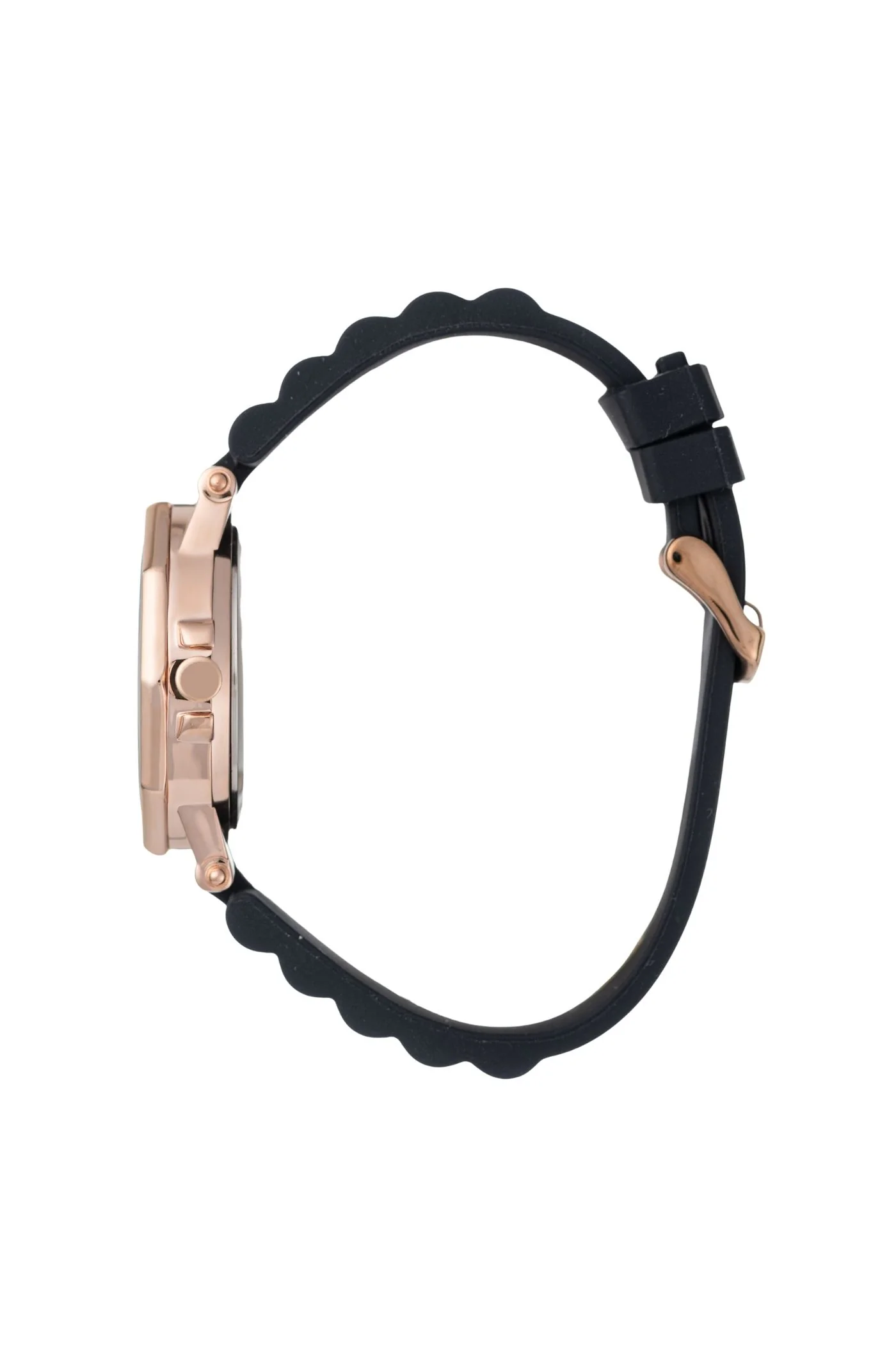 36mm Stone Rose Gold Case & Black Dial With Black Strap - Rose Gold - Image 4