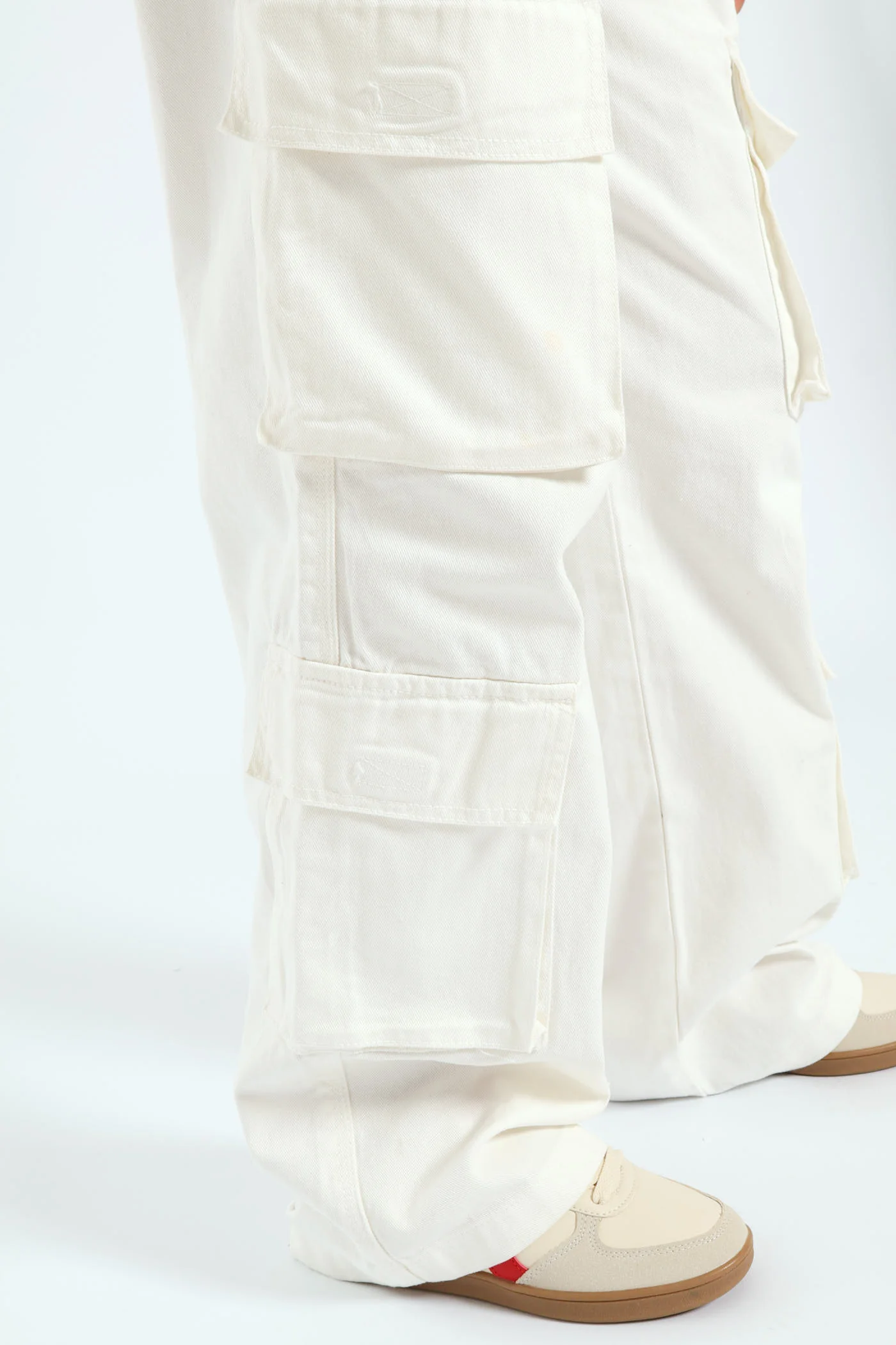4 Pocket Cargo Pants - Off White - Image 2