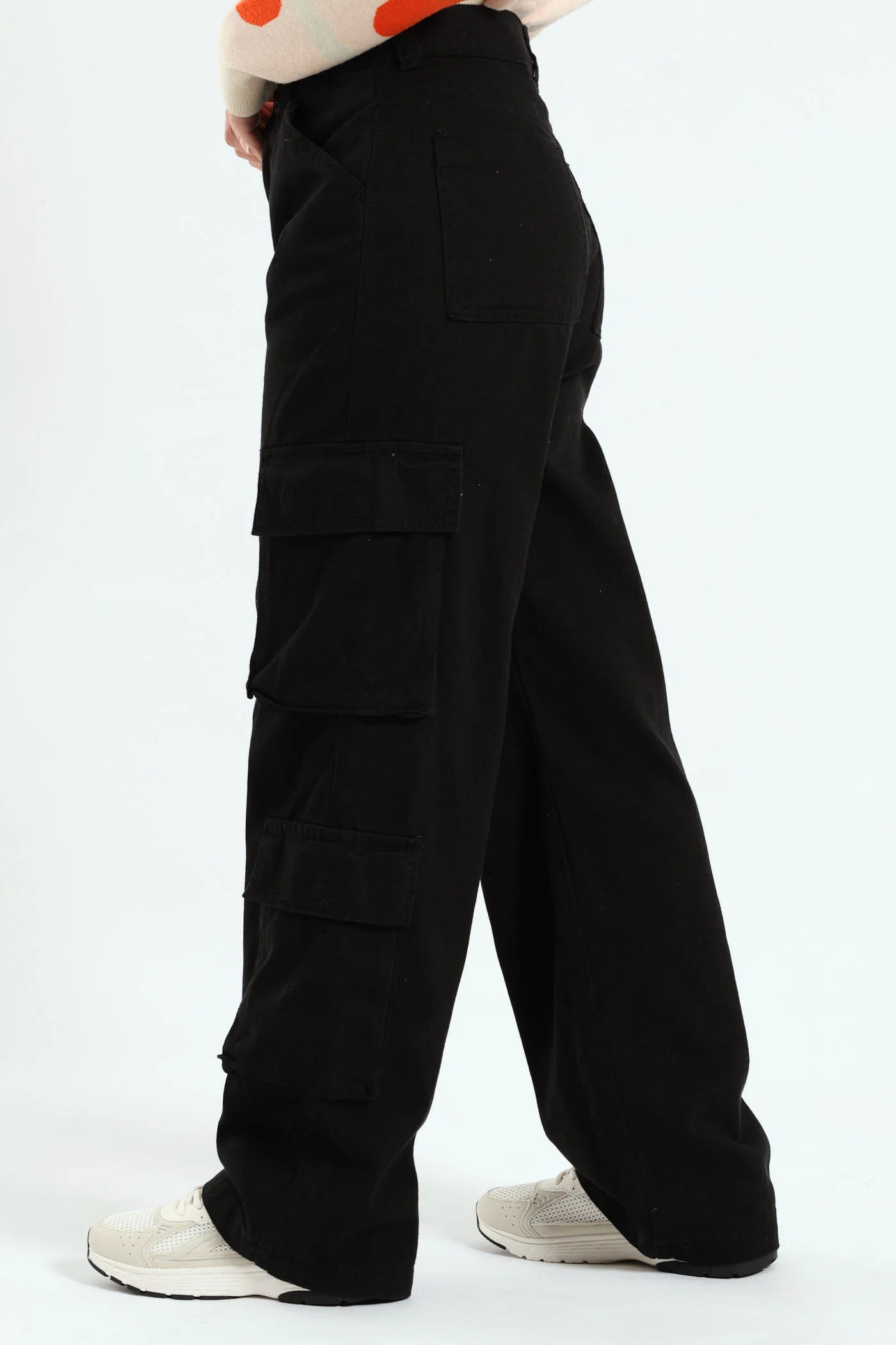 4 Pocket Utility Pants - Black - Image 3