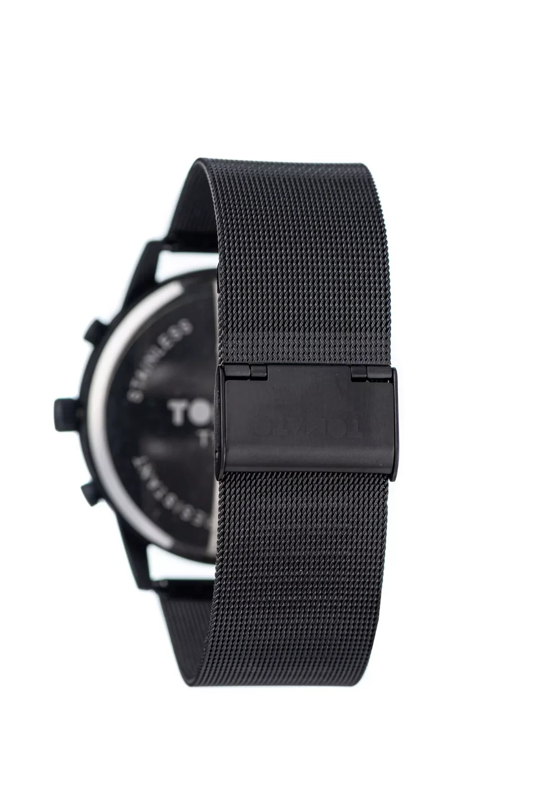 40Mm Case & Black Dial Mesh Bracelet Watch - Black - Image 2