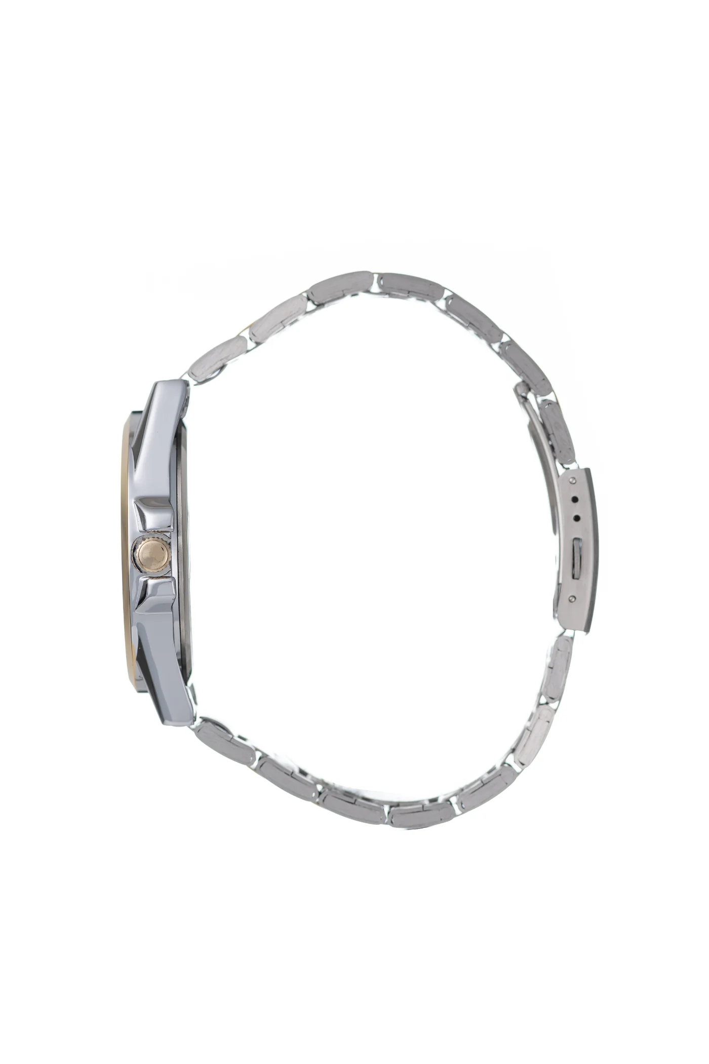 42Mm Gold Case Black Dial 2 Tone Metal Bracelet Watch - Black - Image 2